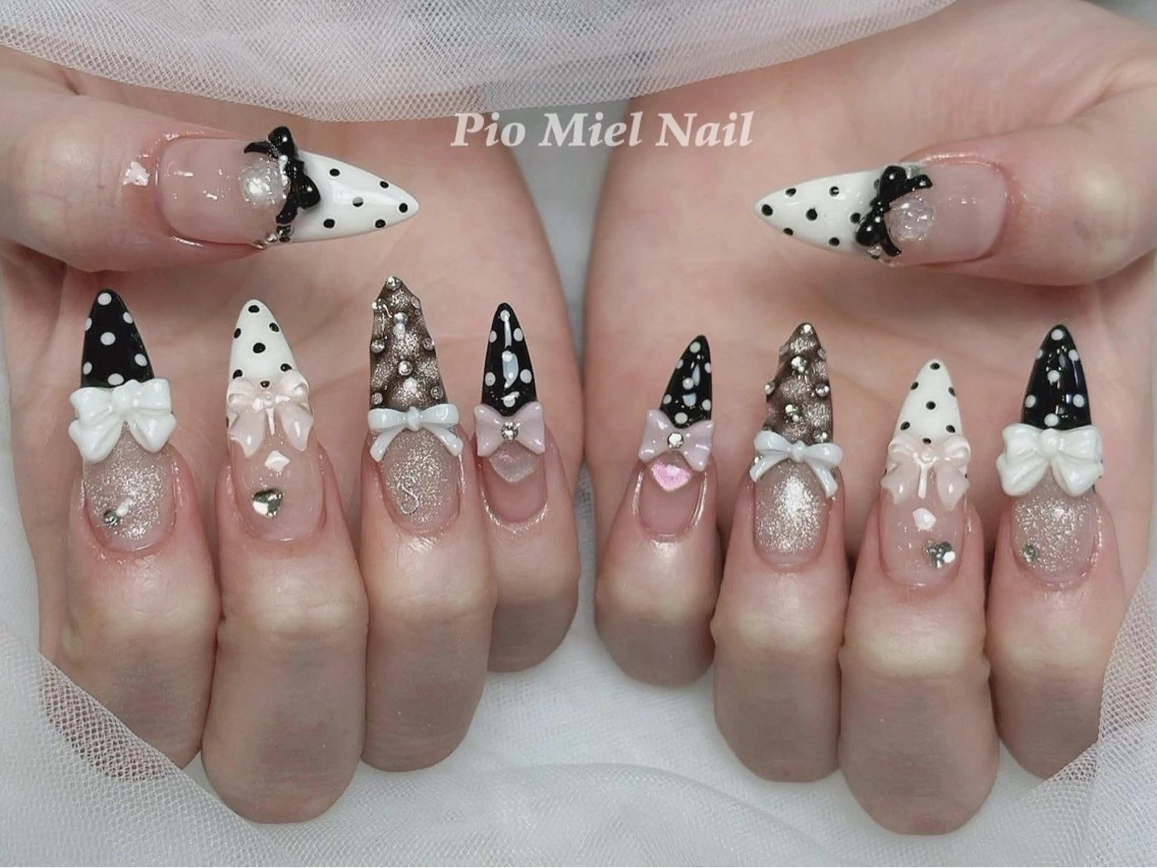 ネイル ハンドネイル HANA 長さだしのネイルデザイン