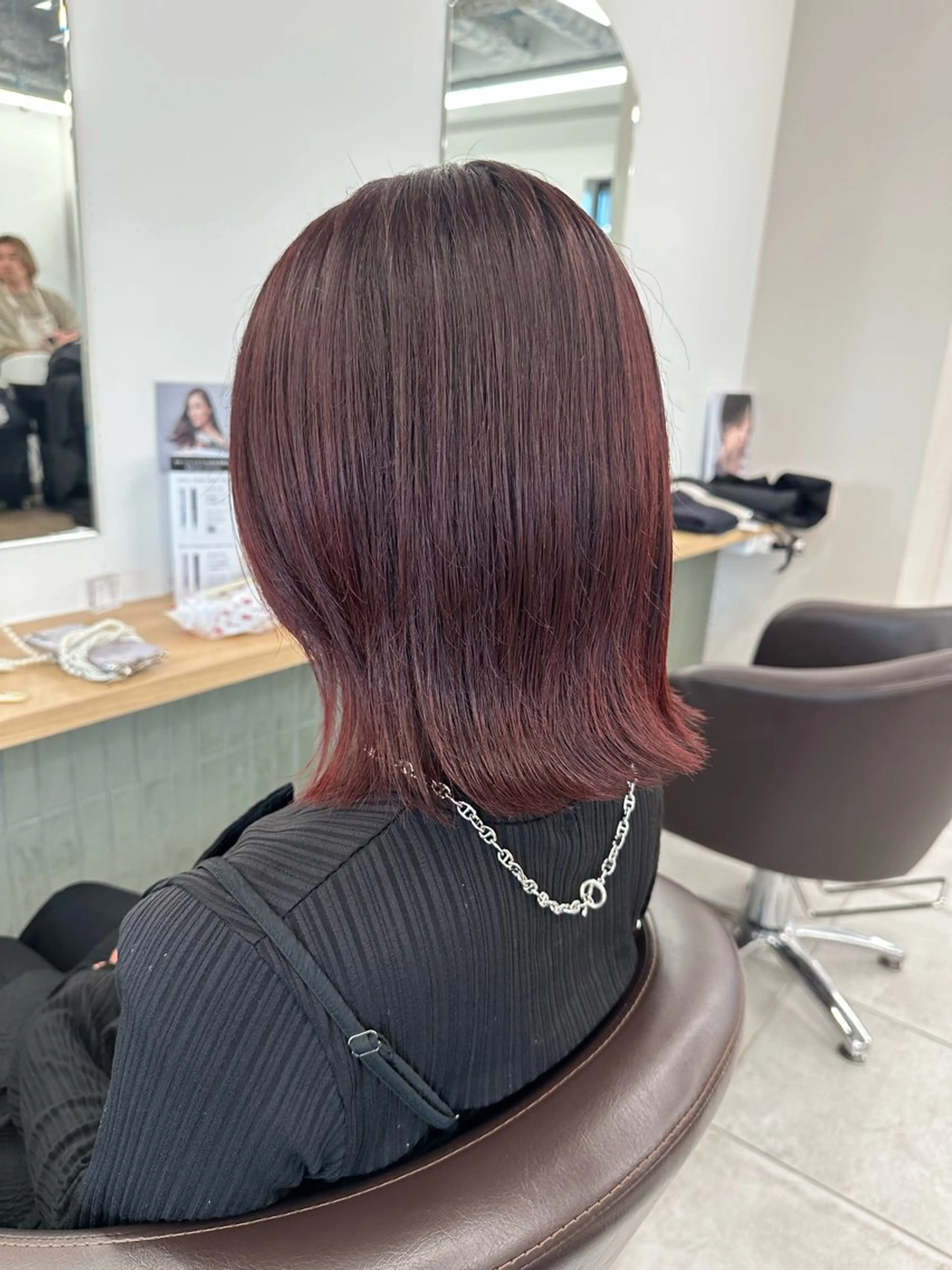 ミディアム カラー カット ヘアカラー トリートメント ブリーチなし/レイヤ ー特化🌈Tommyのヘアスタイル