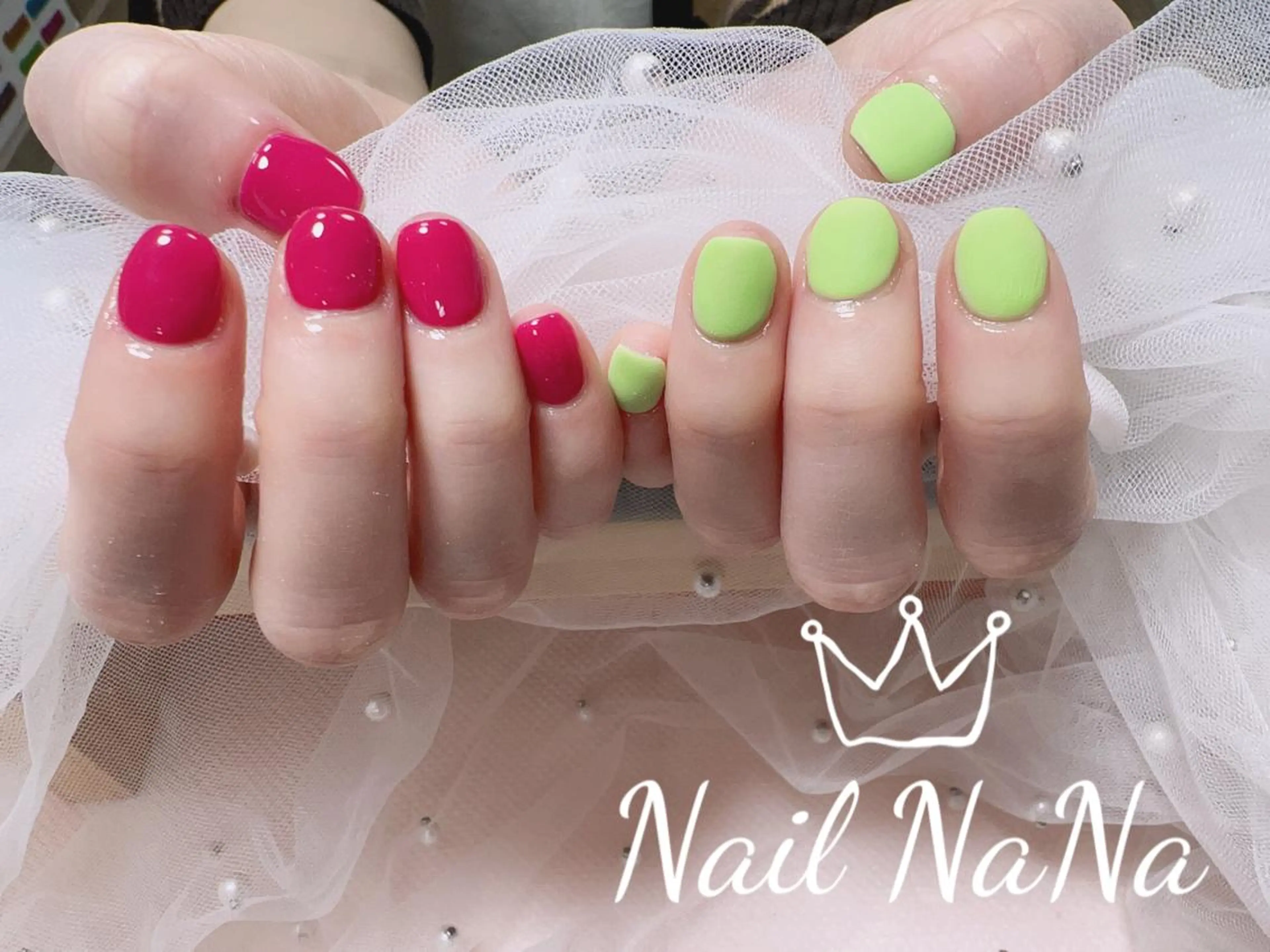 ショート カラー ネイル ハンドネイル Nail NaNaのネイルデザイン