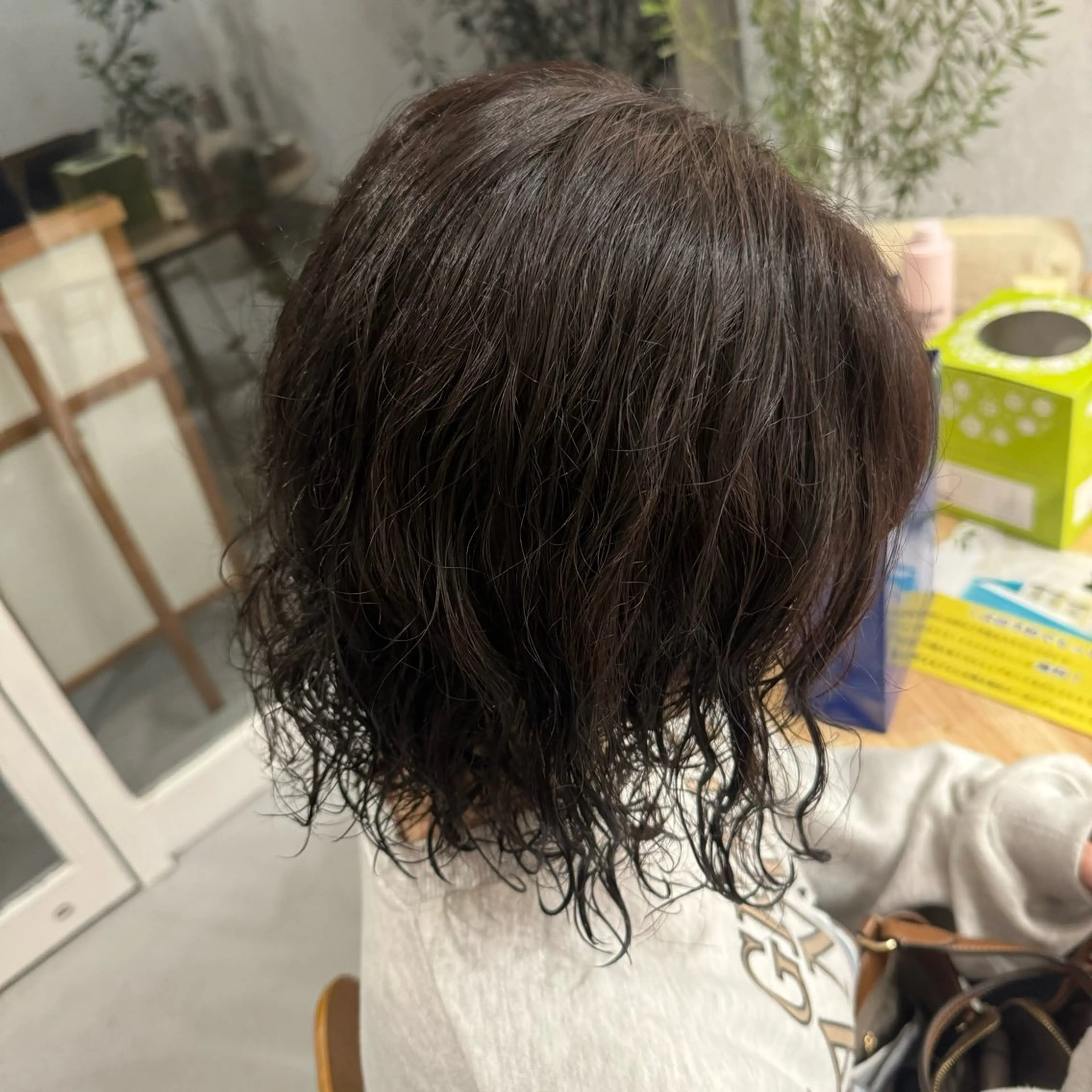 ミディアム パーマ ミディアムパーマ ボブ c＆ ちはるのヘアスタイル