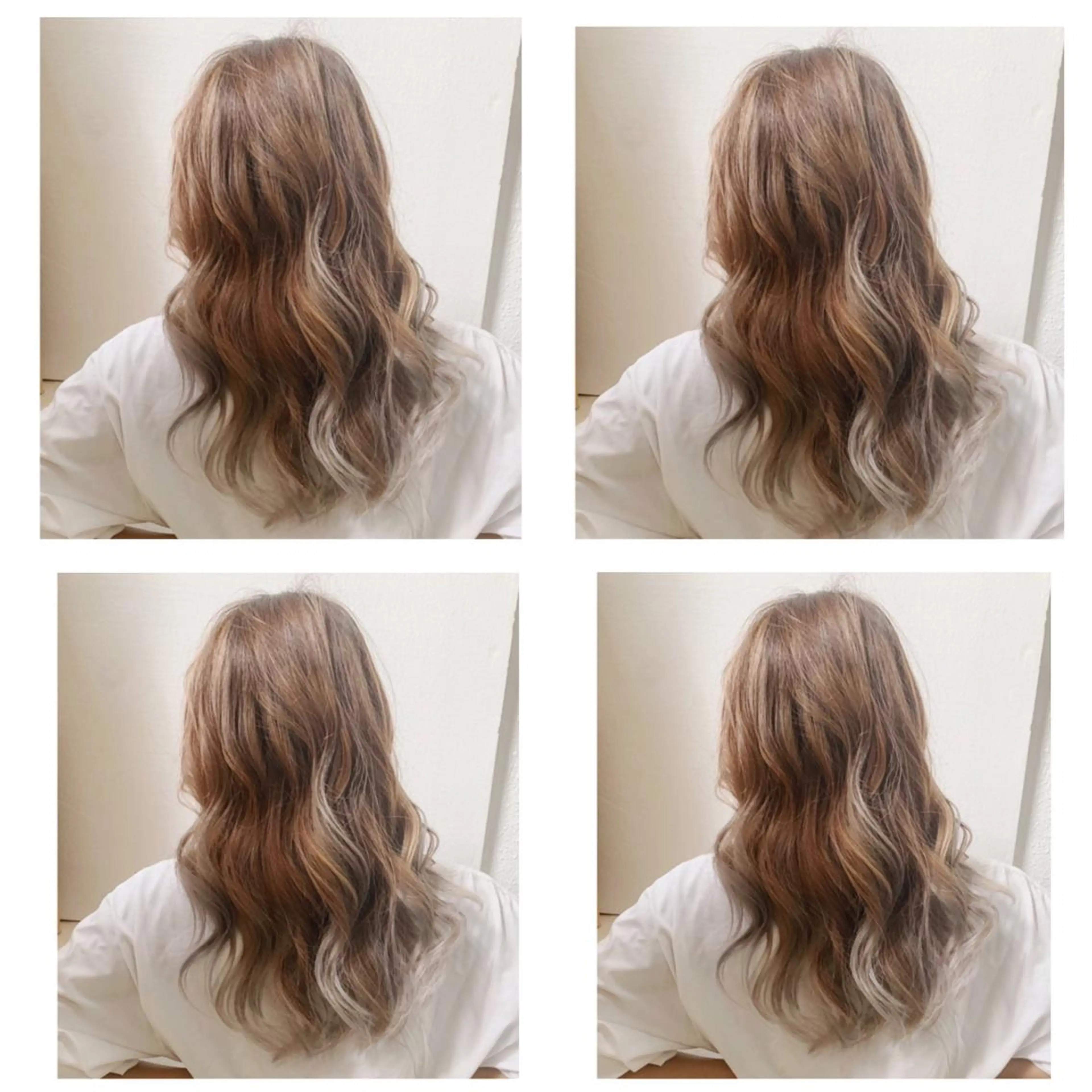 セミロング カラー アッシュ バレイヤージュ ブリーチ デザインカラー グレージュ カット ヘアカラー トリートメント 京都大人女性ショート 徒歩1分/秋山のヘアスタイル