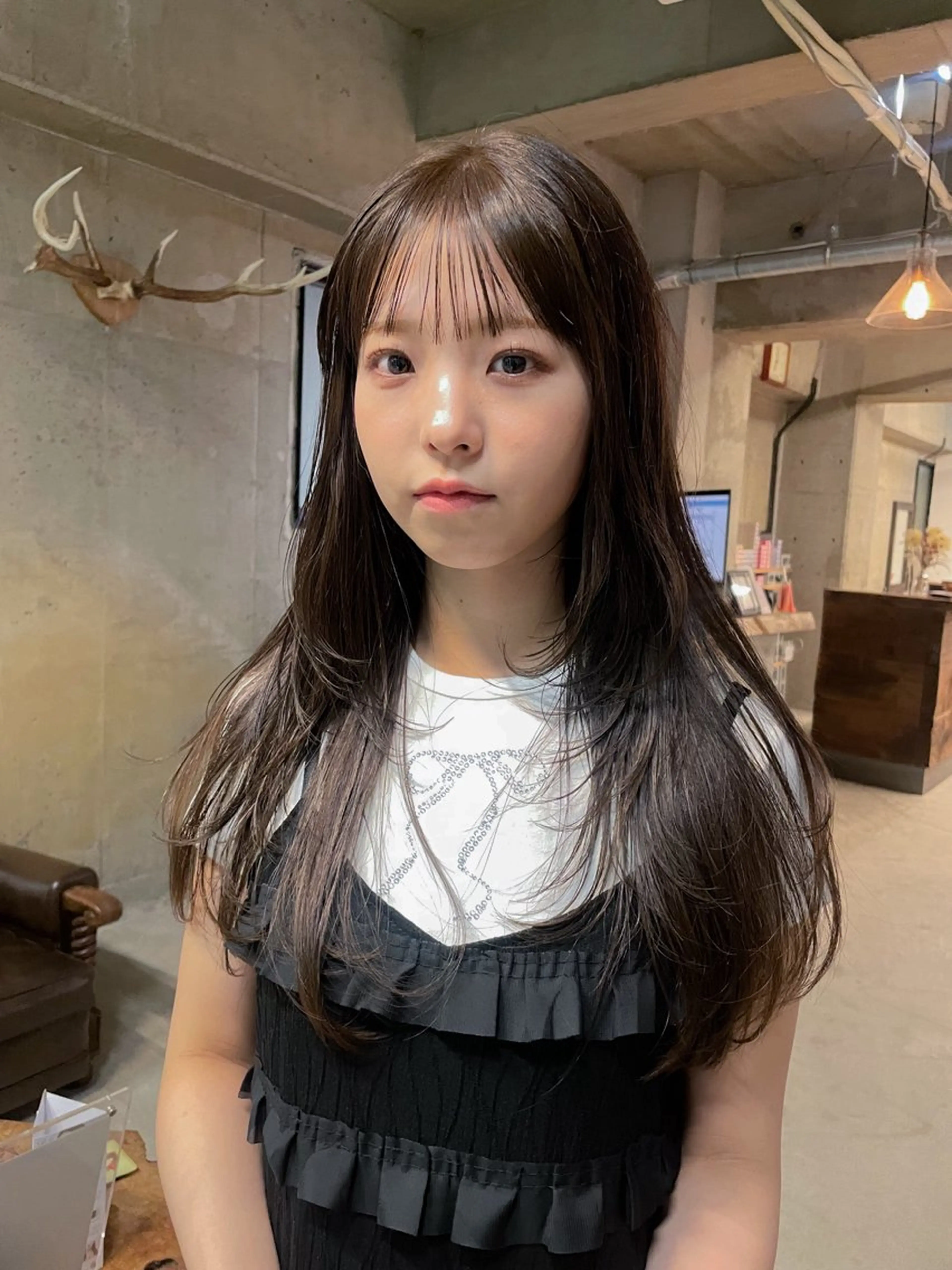 ロング カラー パーマ/レイヤー 岩山丈一郎のヘアスタイル