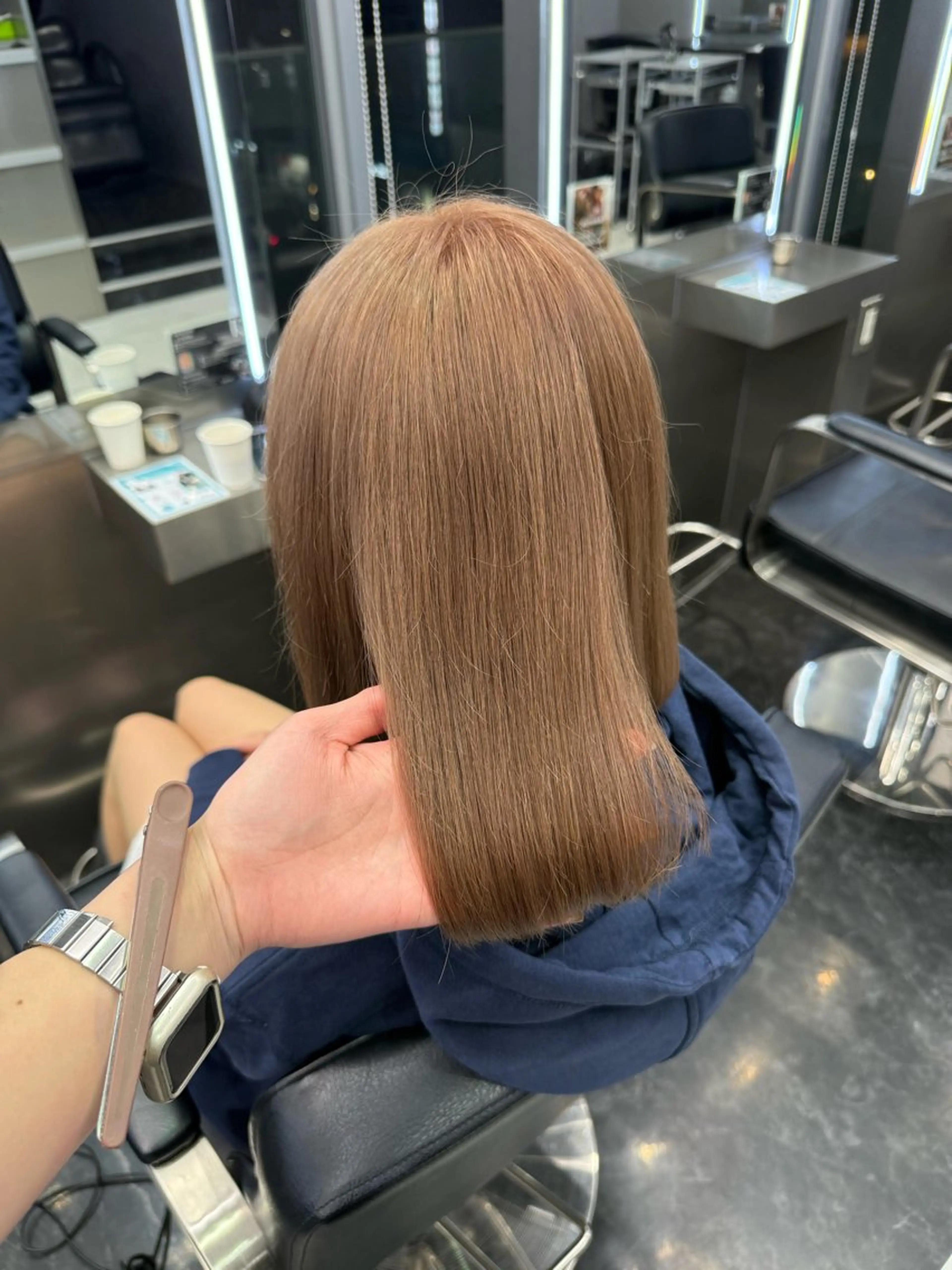 ミディアム カラー ヘアアレンジ ヘアカラー トリートメント ヘアセット 韓国ヘア🖤/透明感 shihoのヘアスタイル