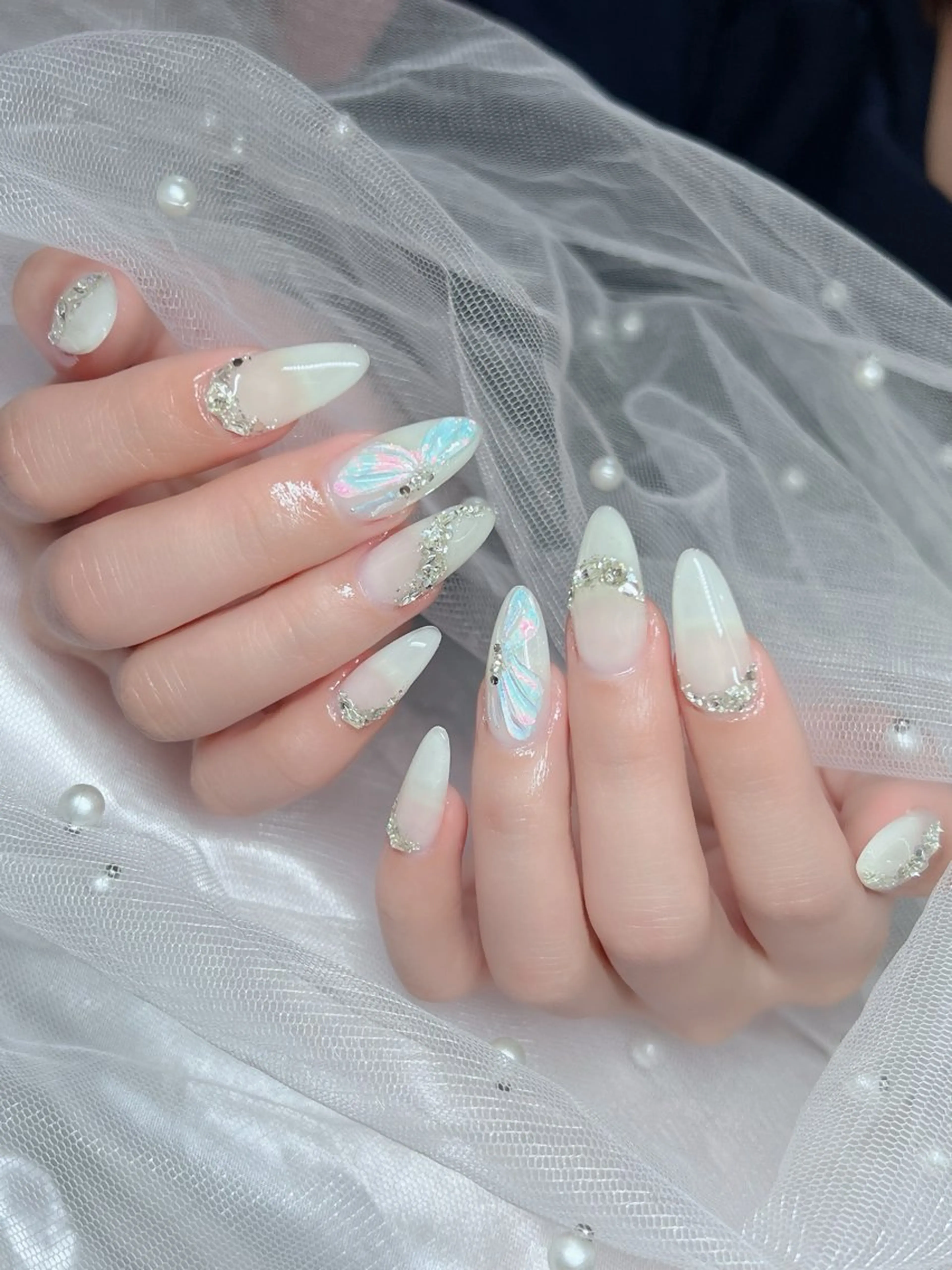 ネイル 🎀PG🩵 ネイルサロンのネイルデザイン