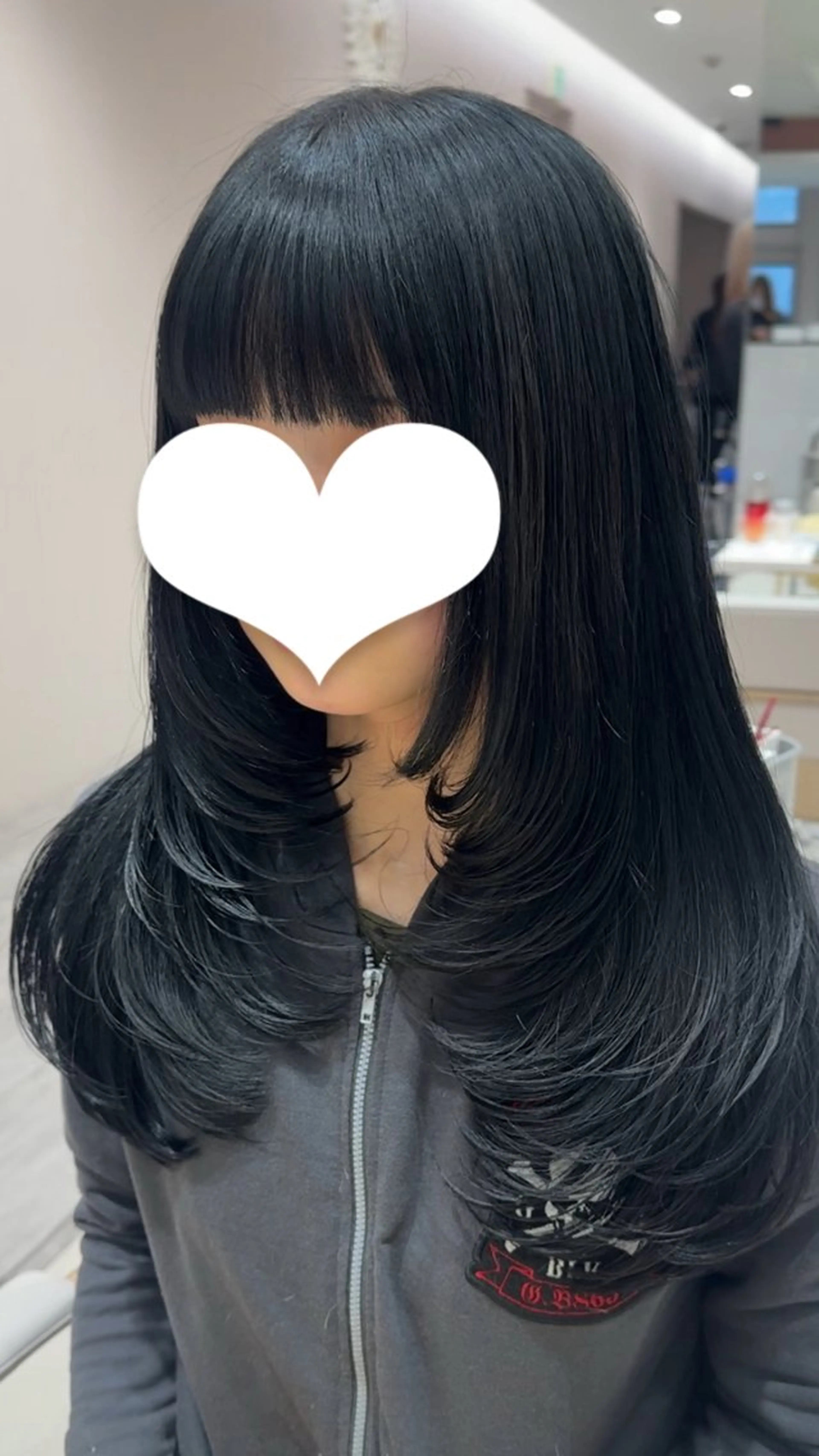 セミロング カット ヘアカラー 赤羽今日子/レイヤー /盛れる顔まわりのヘアスタイル