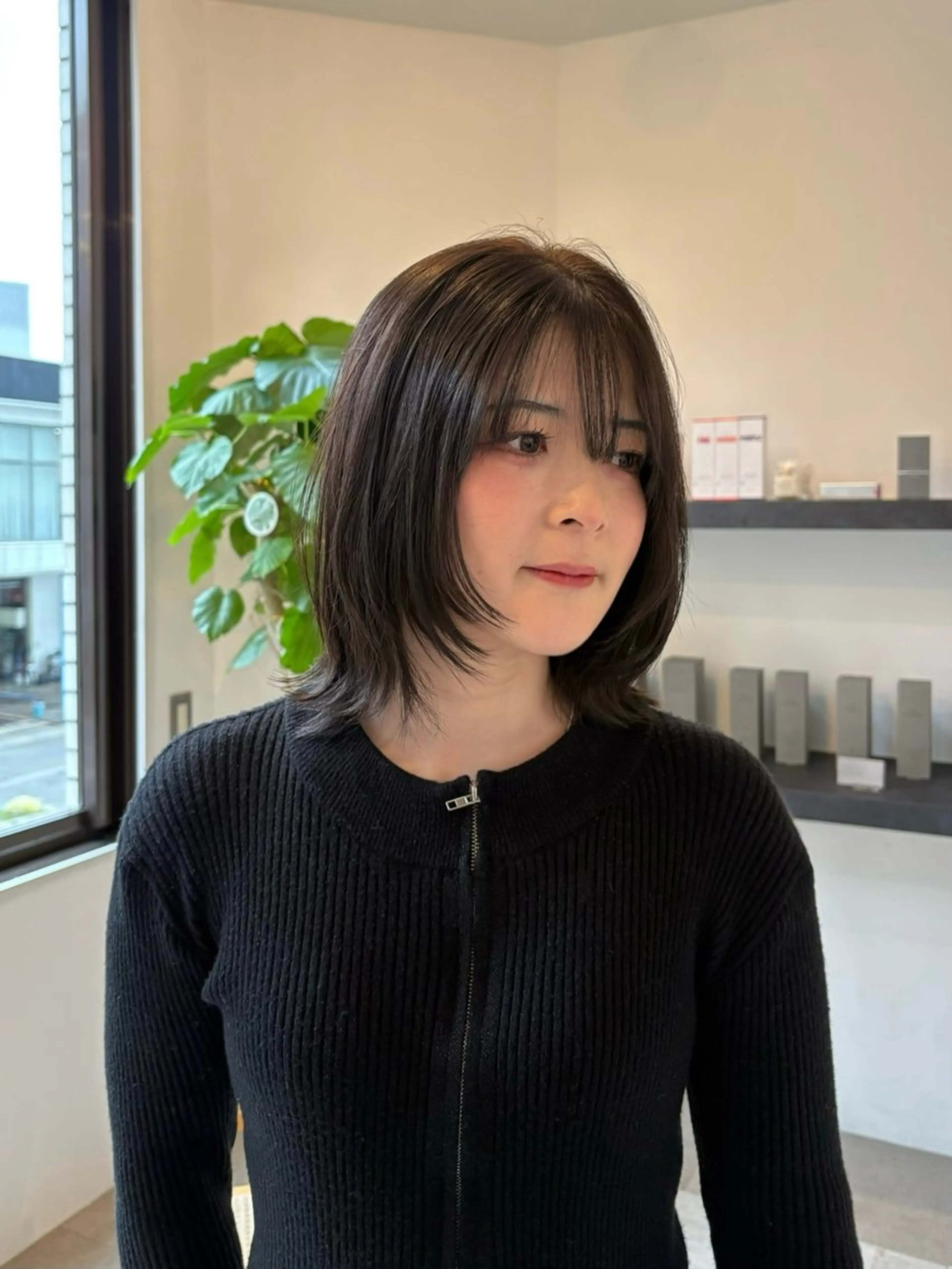 ミディアム ボブレイヤー ボブ レイヤーカット 中宗 哲平のヘアスタイル