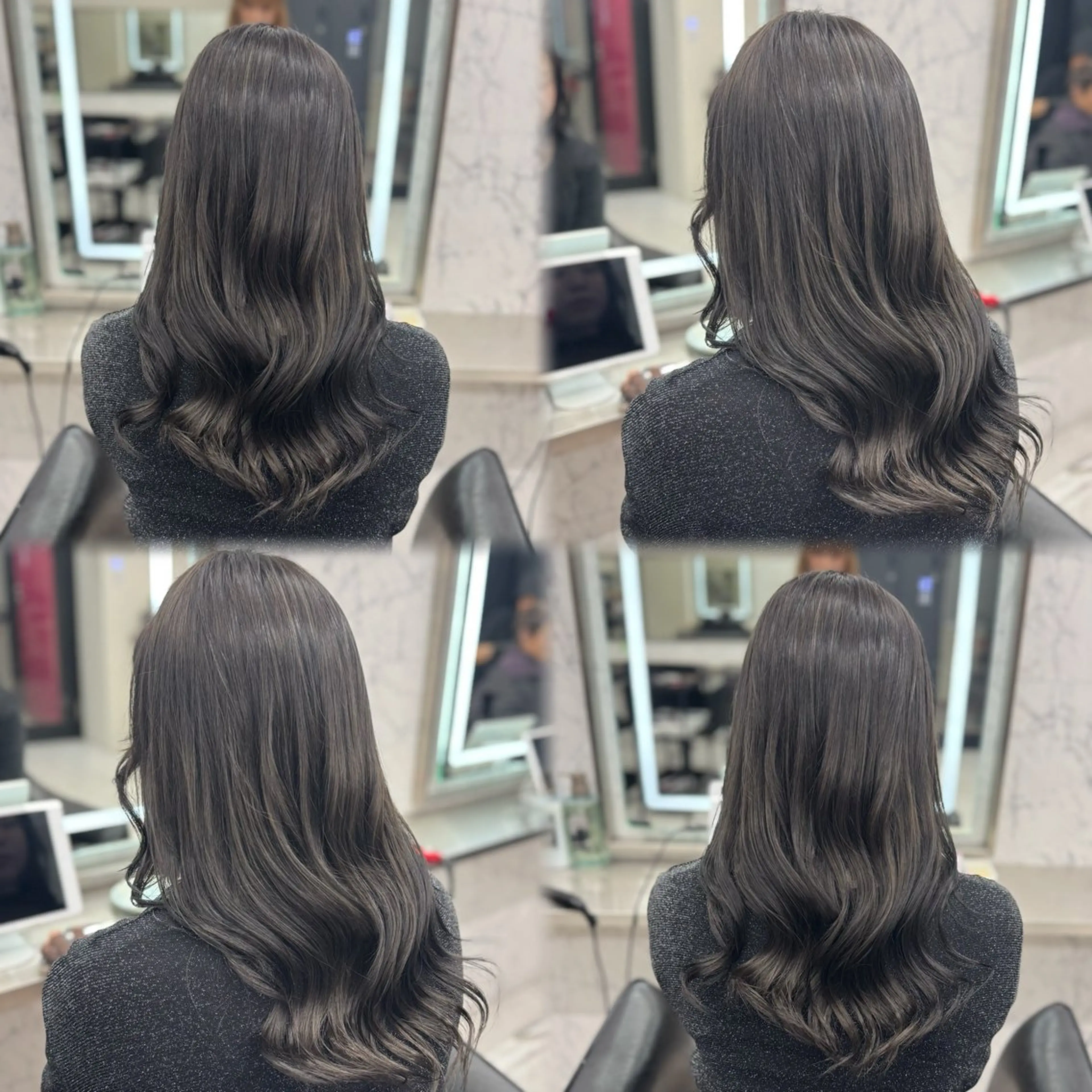 ロング カラー 透明感カラー ハイトーンカラー ヨシンモリ 韓国風ヘア JPCY MIRIYAのヘアスタイル