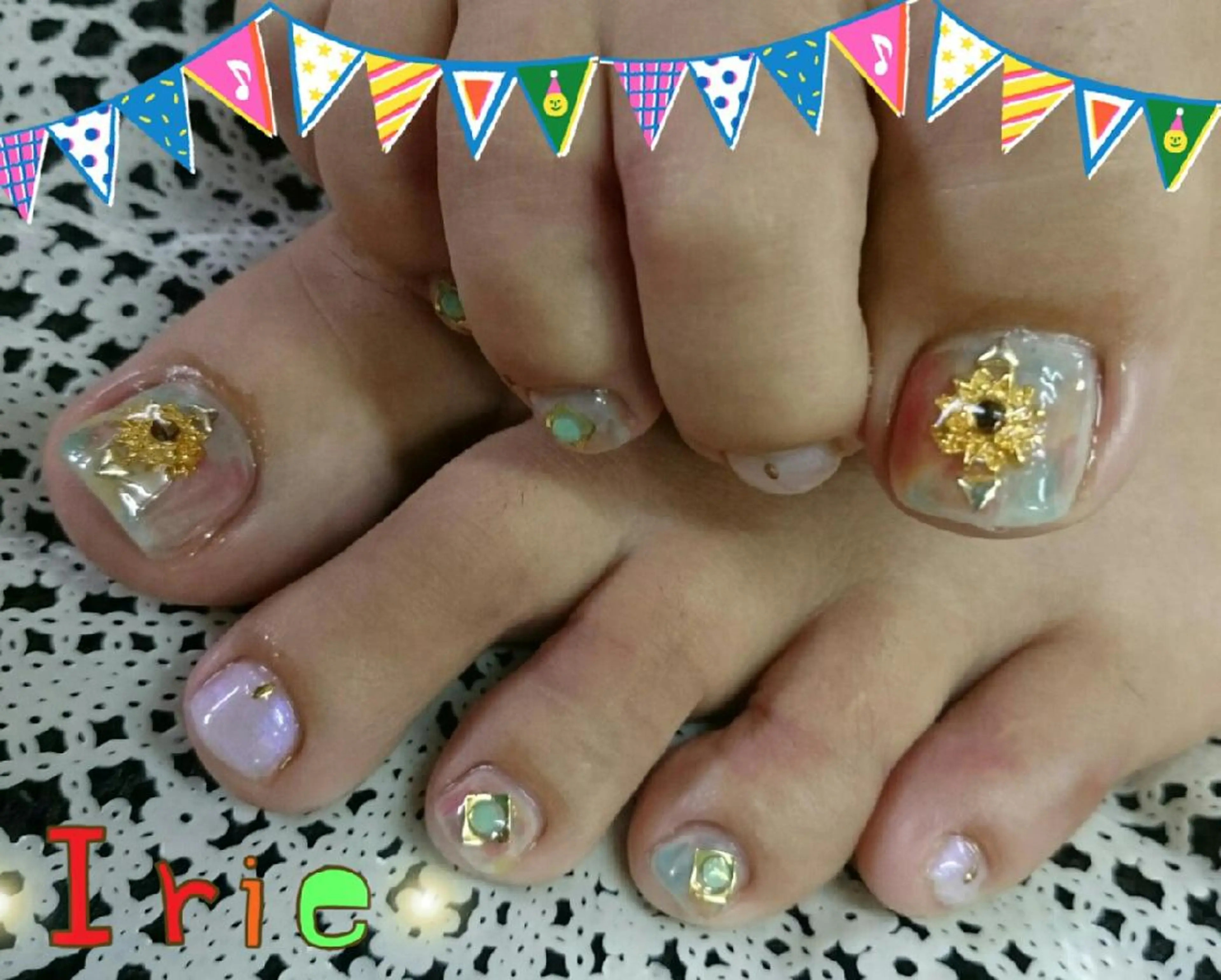ネイル フットネイル Hair salon Irie所属・與儀 知佳のネイルデザイン