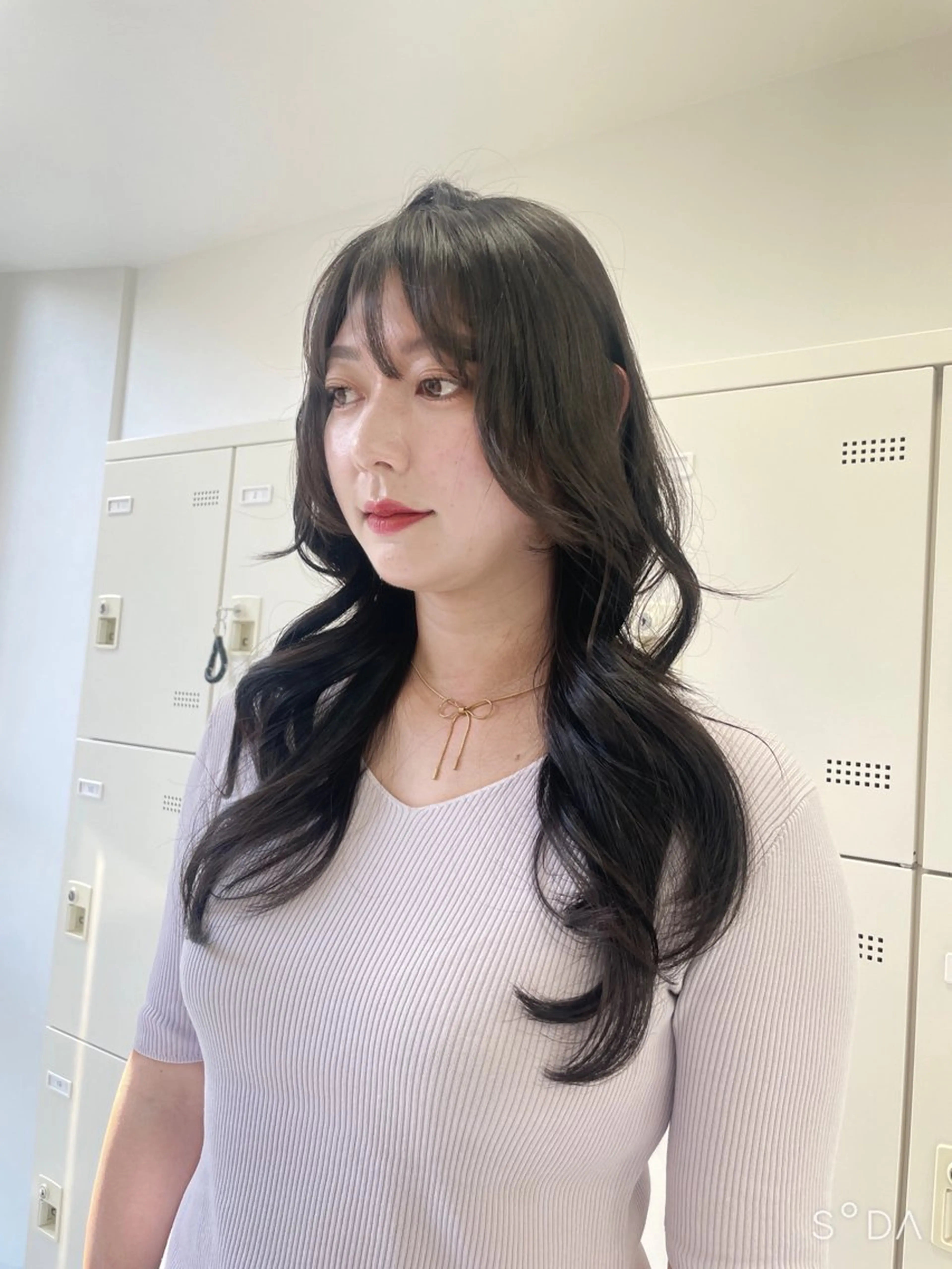 セミロング カット ヘアカラー トリートメント MOE 福岡韓国ヘア✧︎のヘアスタイル