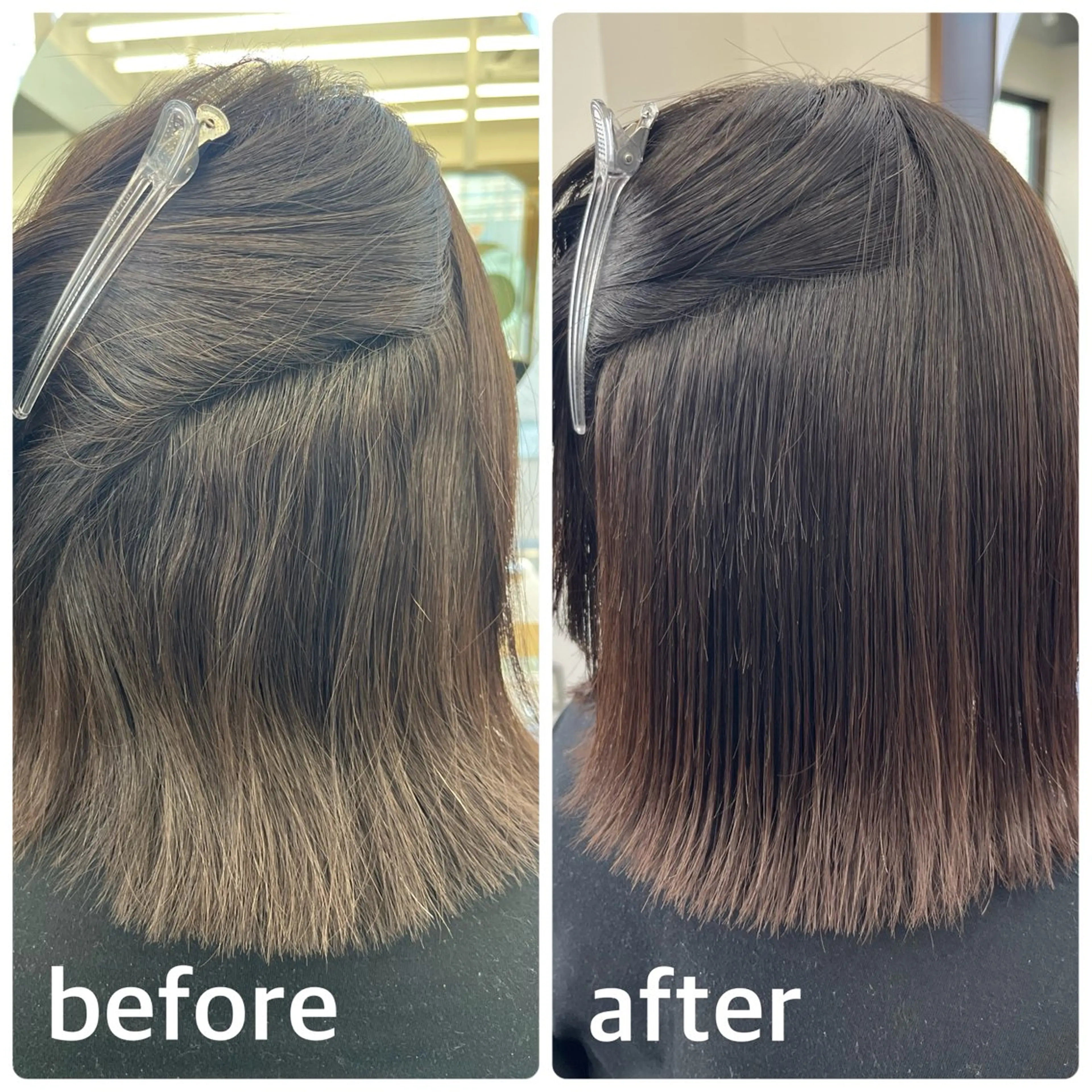 ミディアム カット 縮毛矯正 トリートメント michiru 【EIGHT 札幌】のヘアスタイル