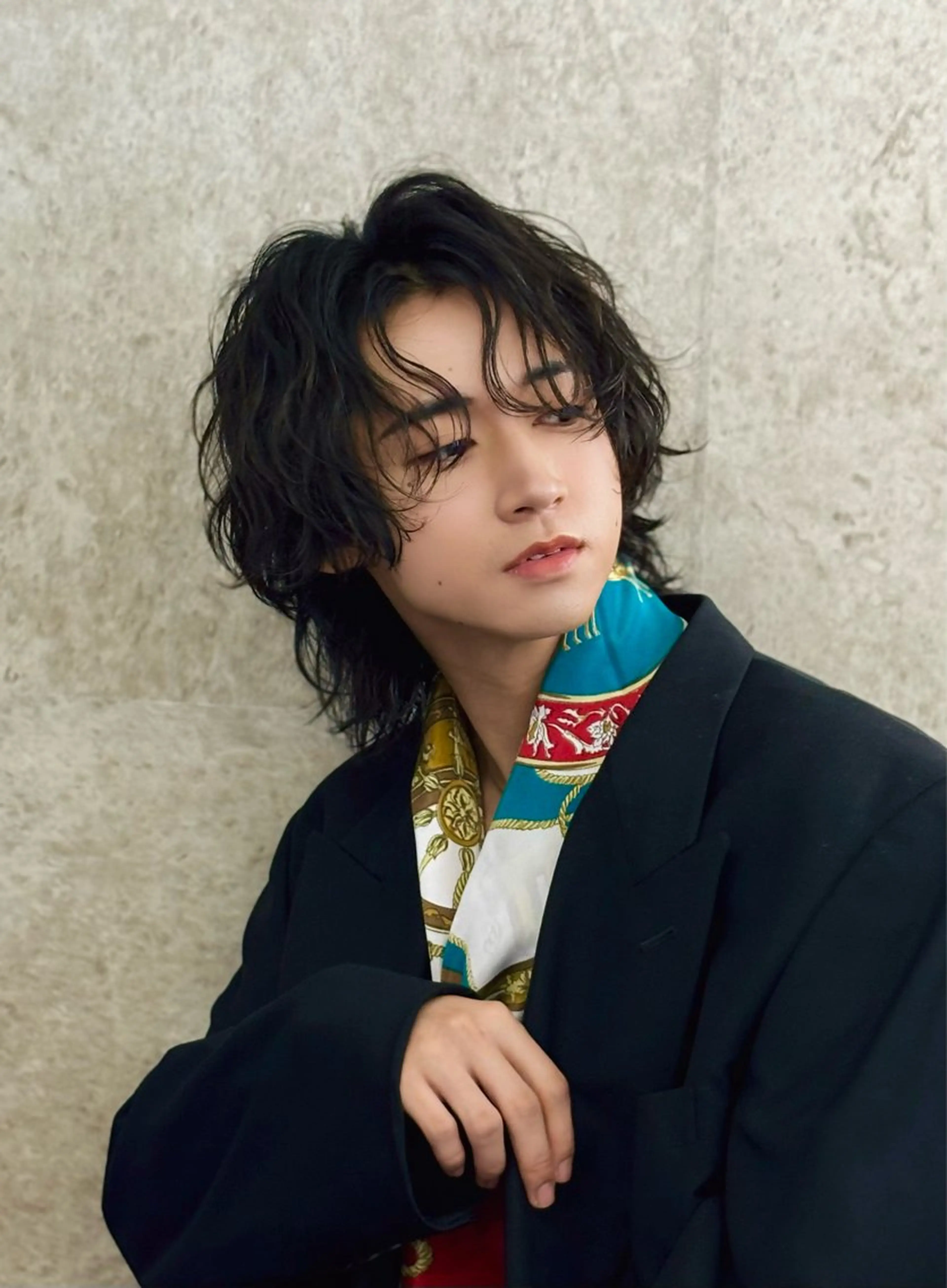 ミディアム パーマ メンズ カット パーマ トリートメント ヘアセット 11.12月限定割引 fifth前比嘉💥のヘアスタイル