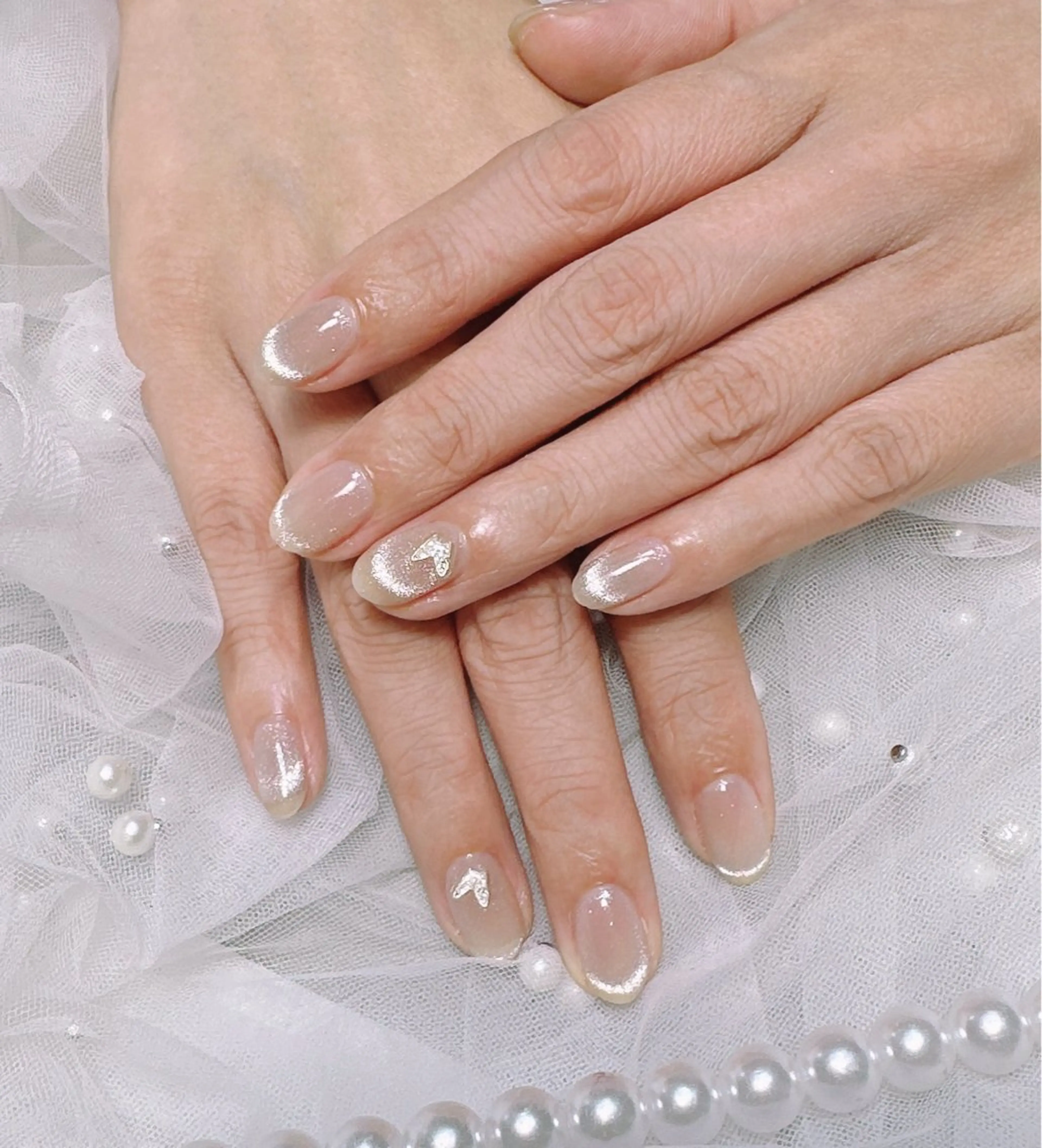 ネイル フレンチネイル グラデーション マグネットネイル Pretty Nail Salon     　(ジェル&ケア)所属・Pretty Nail Salonのネイルデザイン