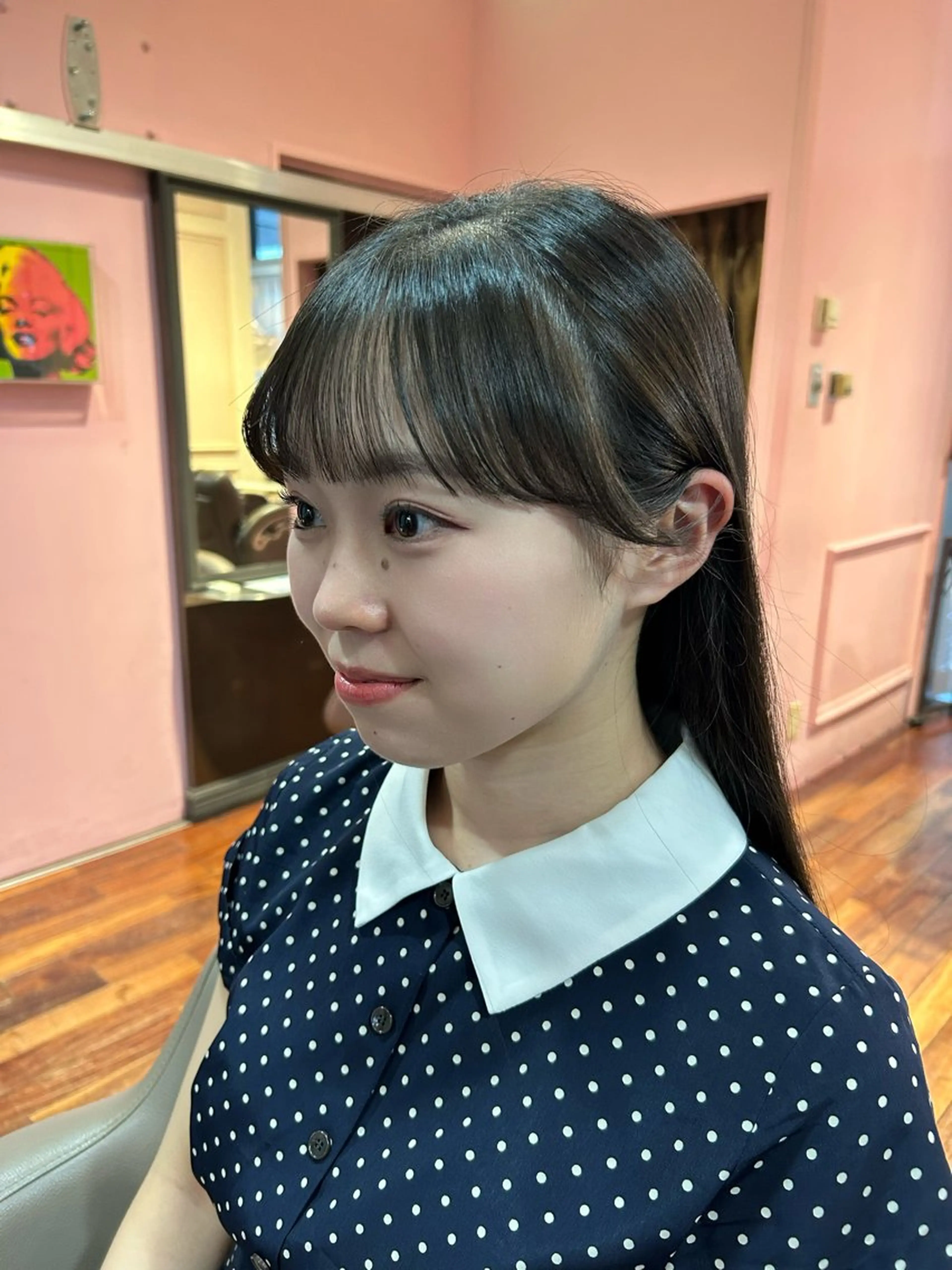 ロング 顔周りカット 似合わせカット 'AXISガスビル Rinのヘアスタイル