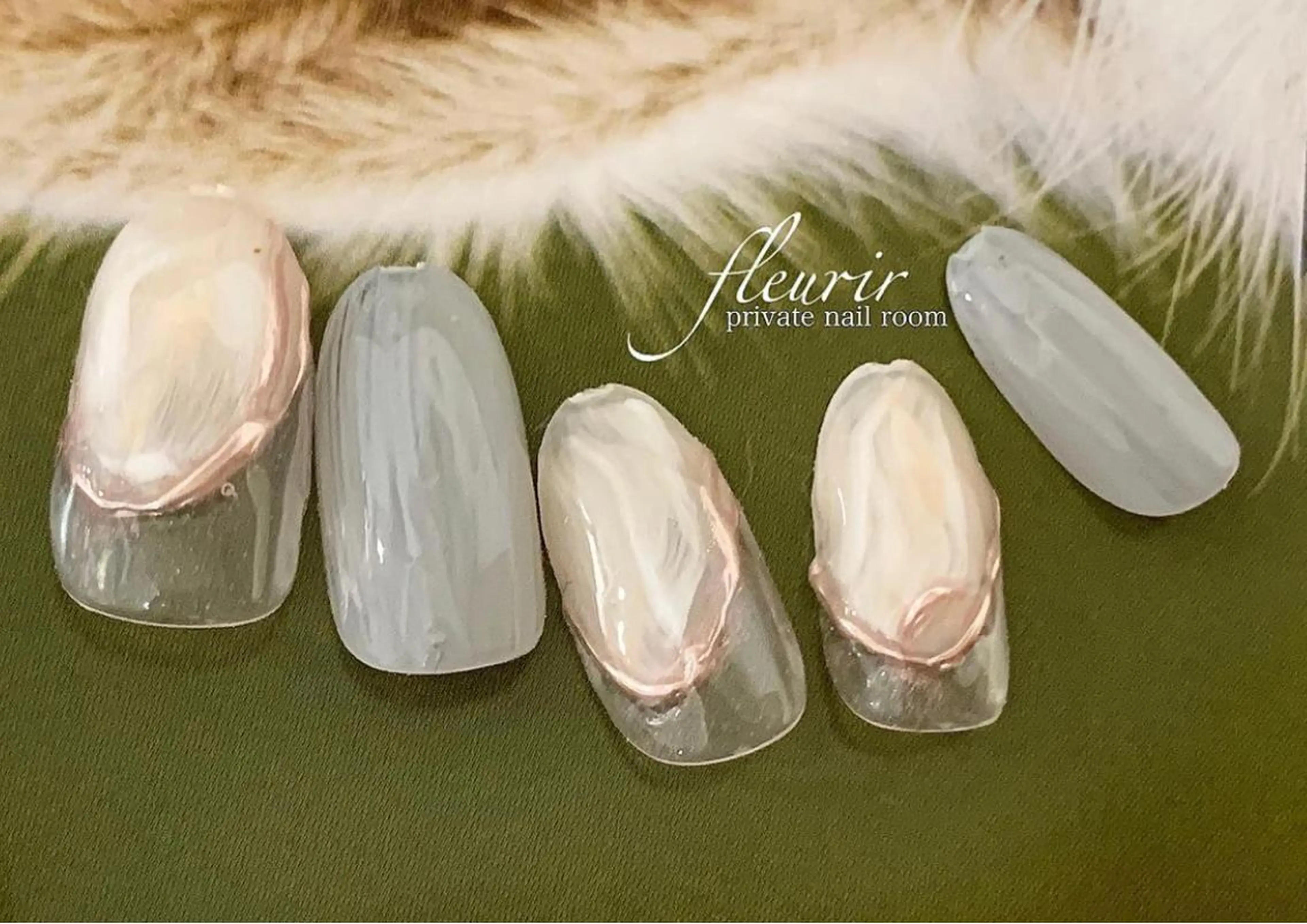 ネイル アートネイル 長さ出し フレンチネイル ジェルネイル ハードジェル フルリール 【プライベートサロンのネイルデザイン