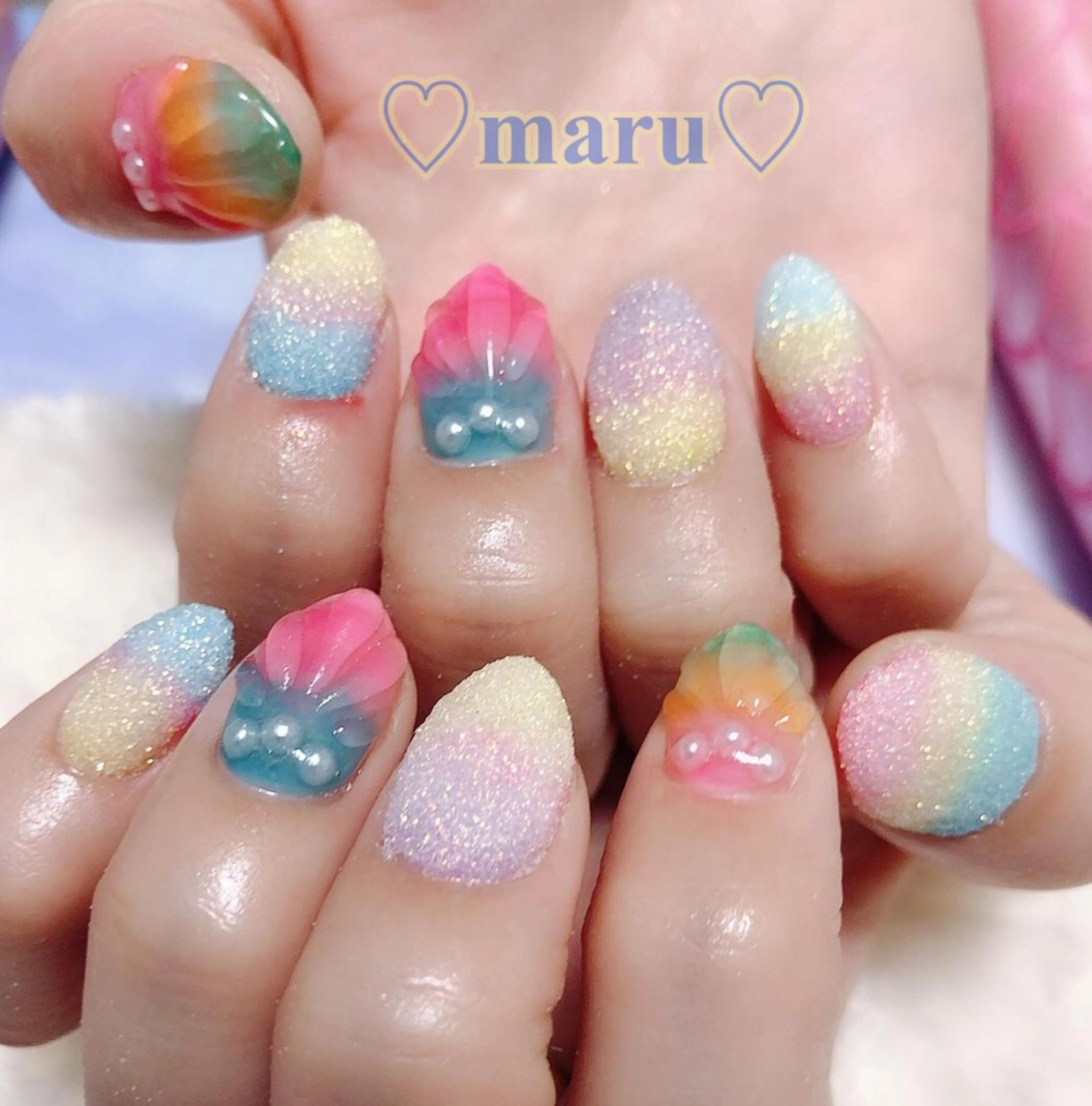 ネイル ハンドネイル フットネイル まるみ ♡のネイルデザイン