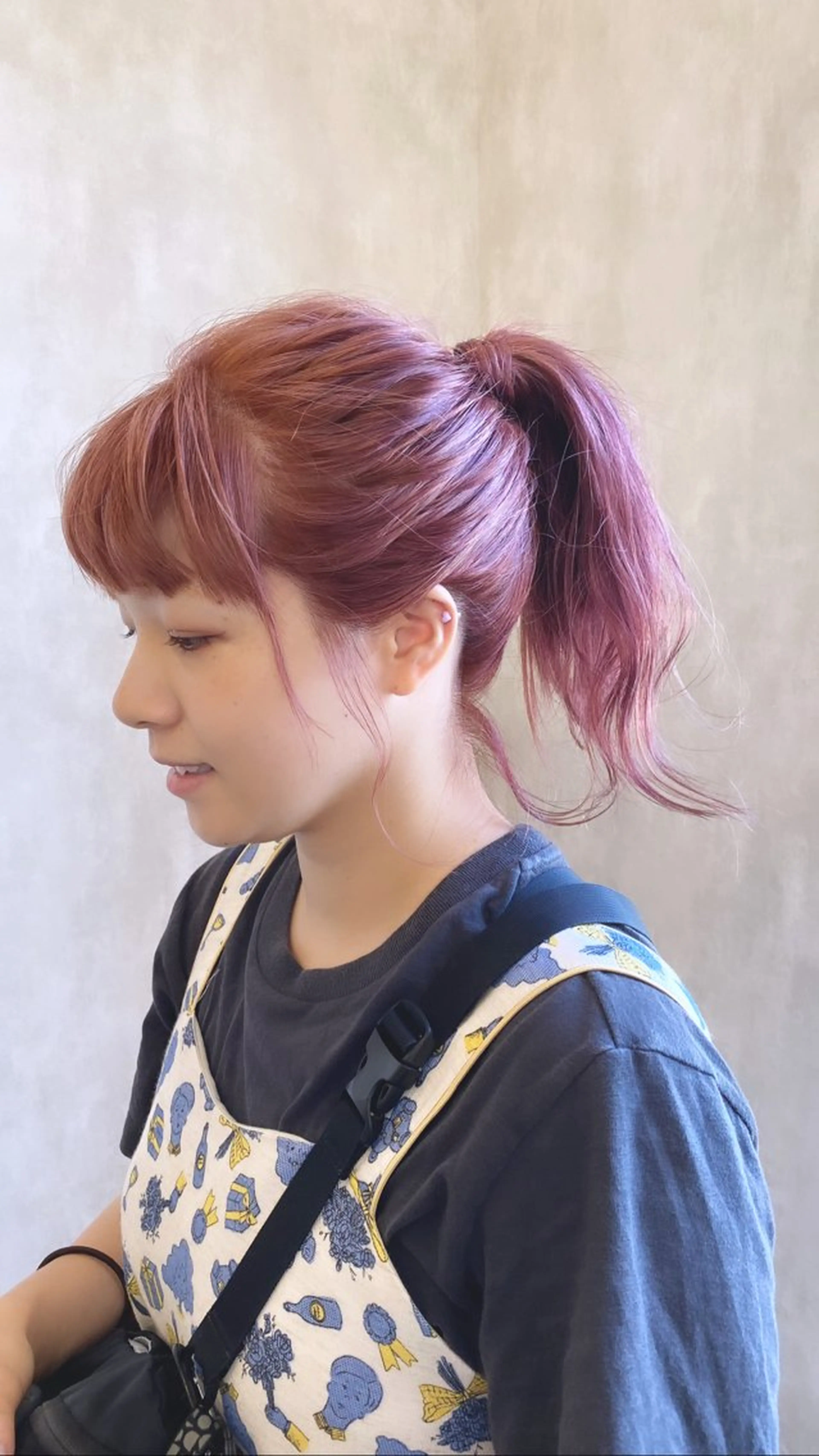 セミロング カラー ベージュカラー ピンクカラー ピンクベージュ hair room  和所属・藤田 沙織のヘアスタイル