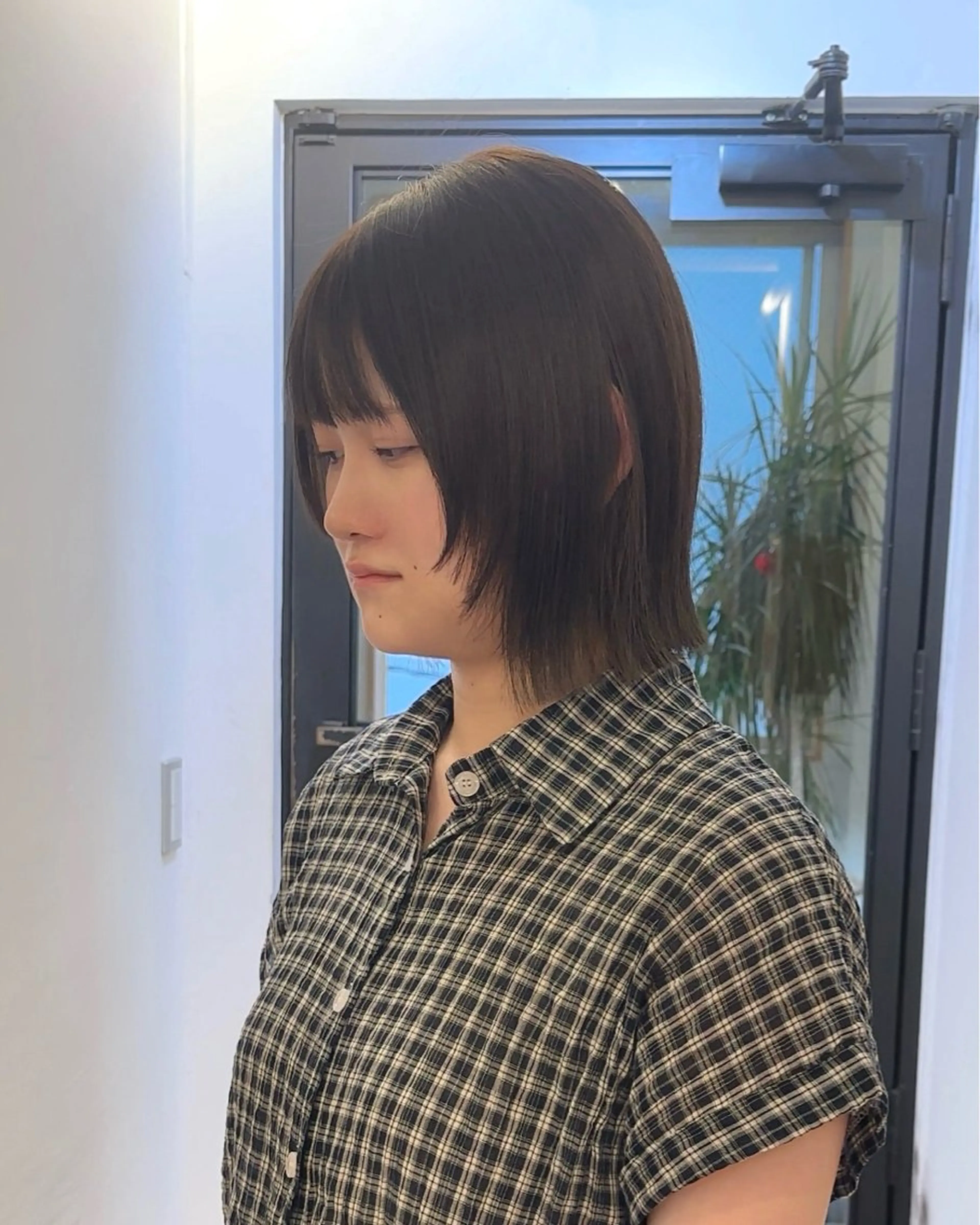 ショート カラー ボブレイヤー ボブ レイヤーカット カット トリートメント リンダ所属・ボブ/ブリーチ 顔周り/すずきのヘアスタイル