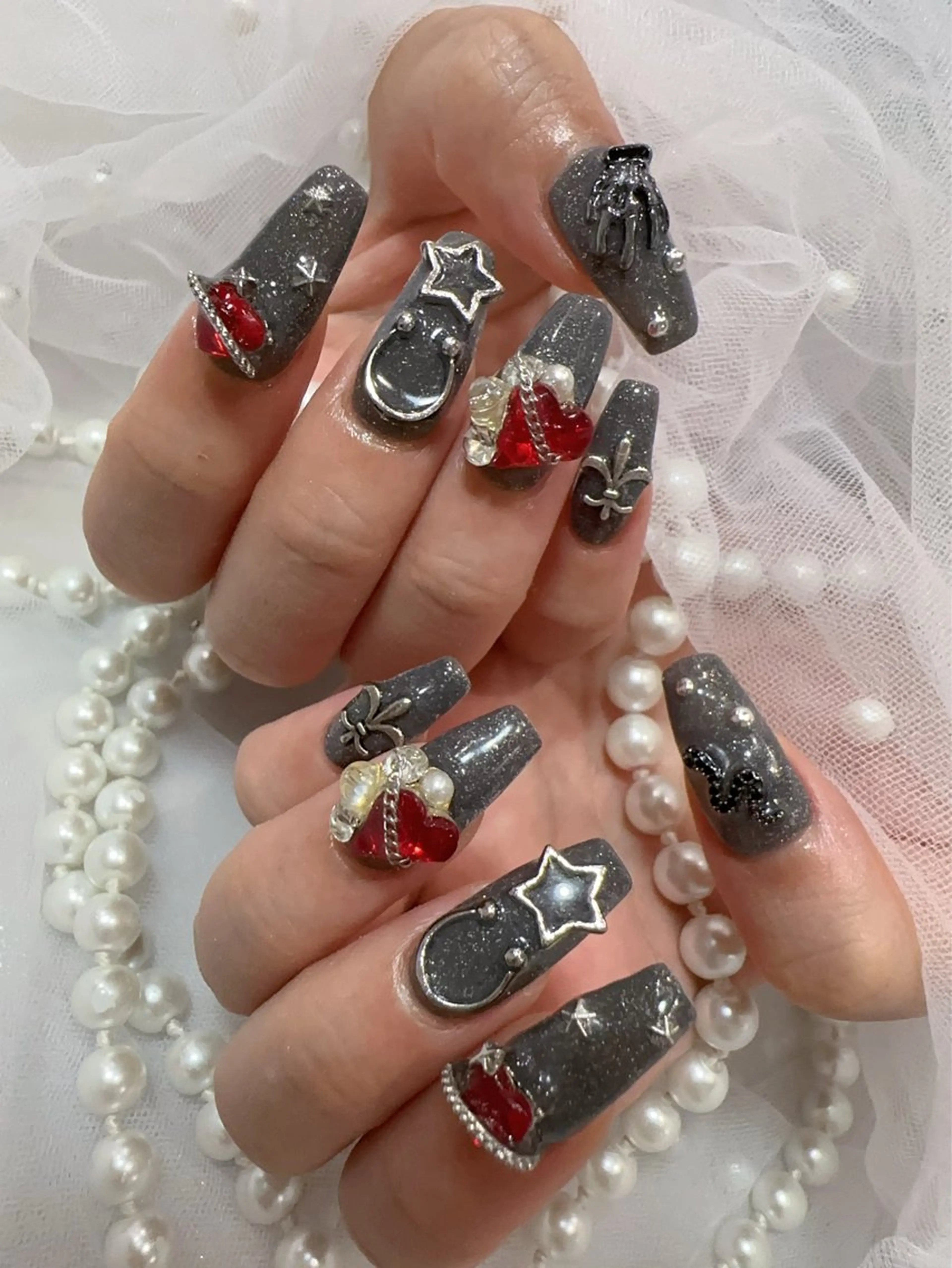 ネイル アートネイル フラッシュネイル フレンチネイル ジェルネイル ガラスフレンチ ハンドネイル You&Me Miyuのネイルデザイン