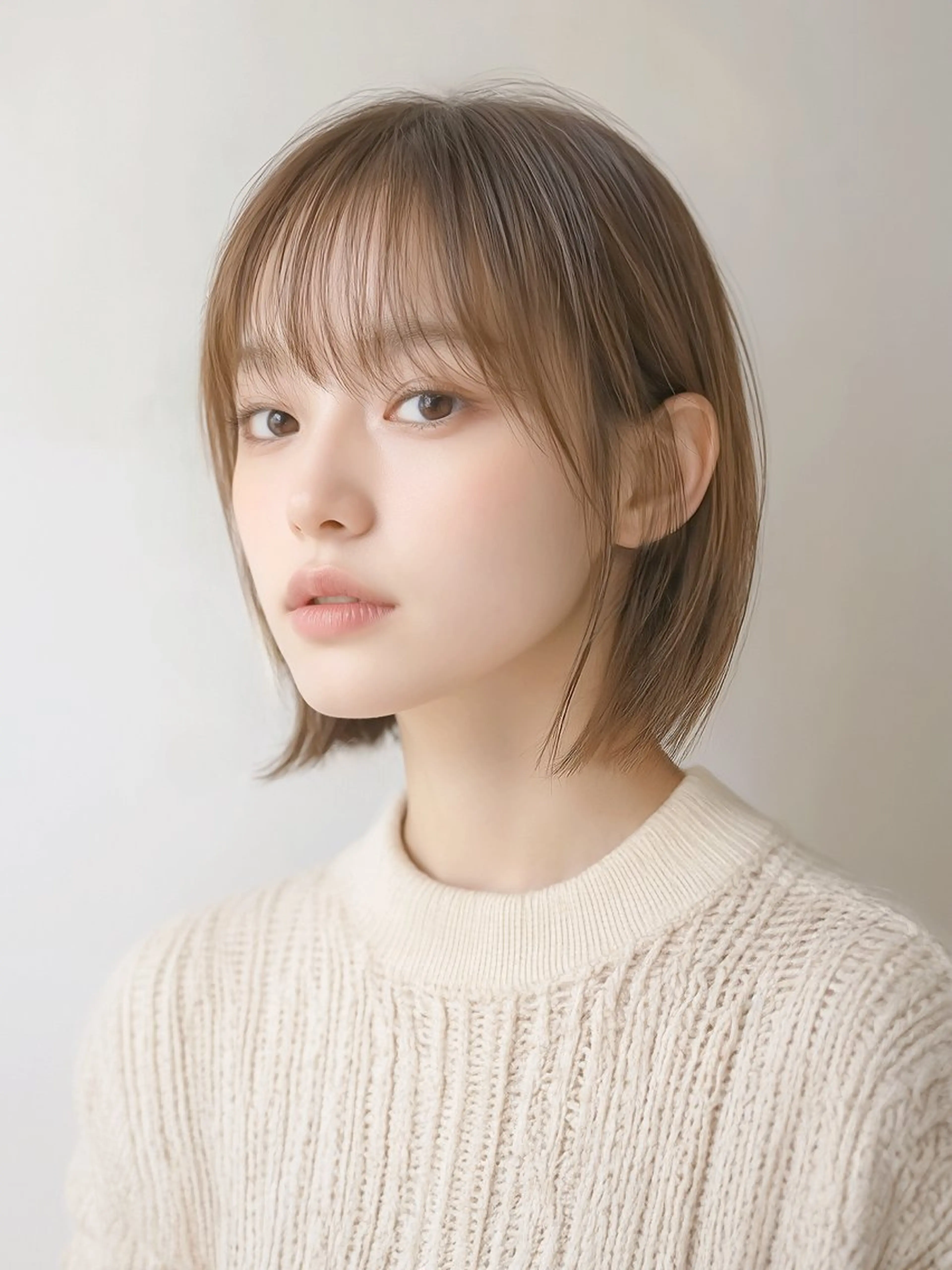 ショート カラー カット ヘアカラー トリートメント 莉乃/縮毛矯正/髪質 改善/艶カラーのヘアスタイル