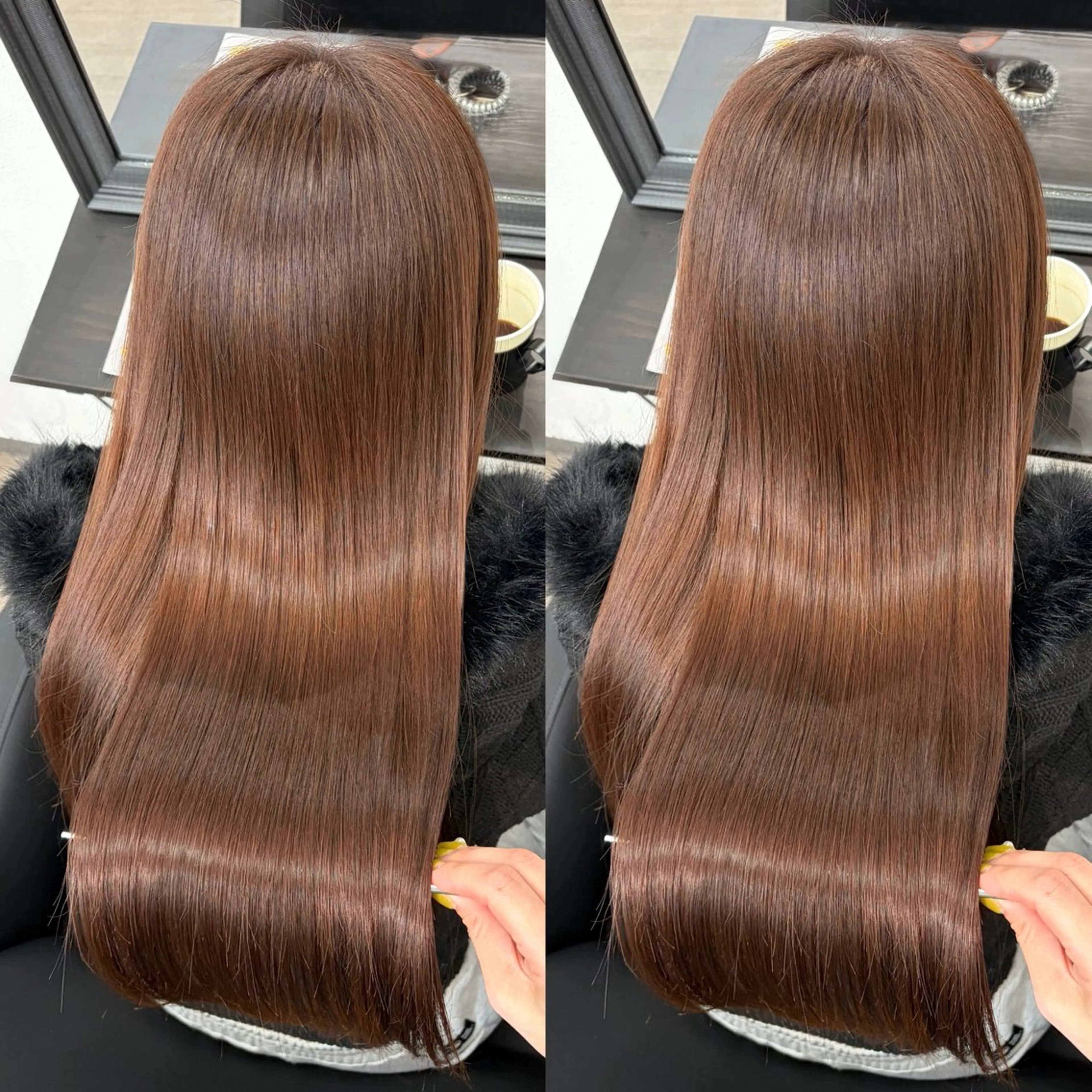 ロング カット ヘアカラー 🫧艶髪レイヤー/韓 国ボブ💎石川遥💎のヘアスタイル