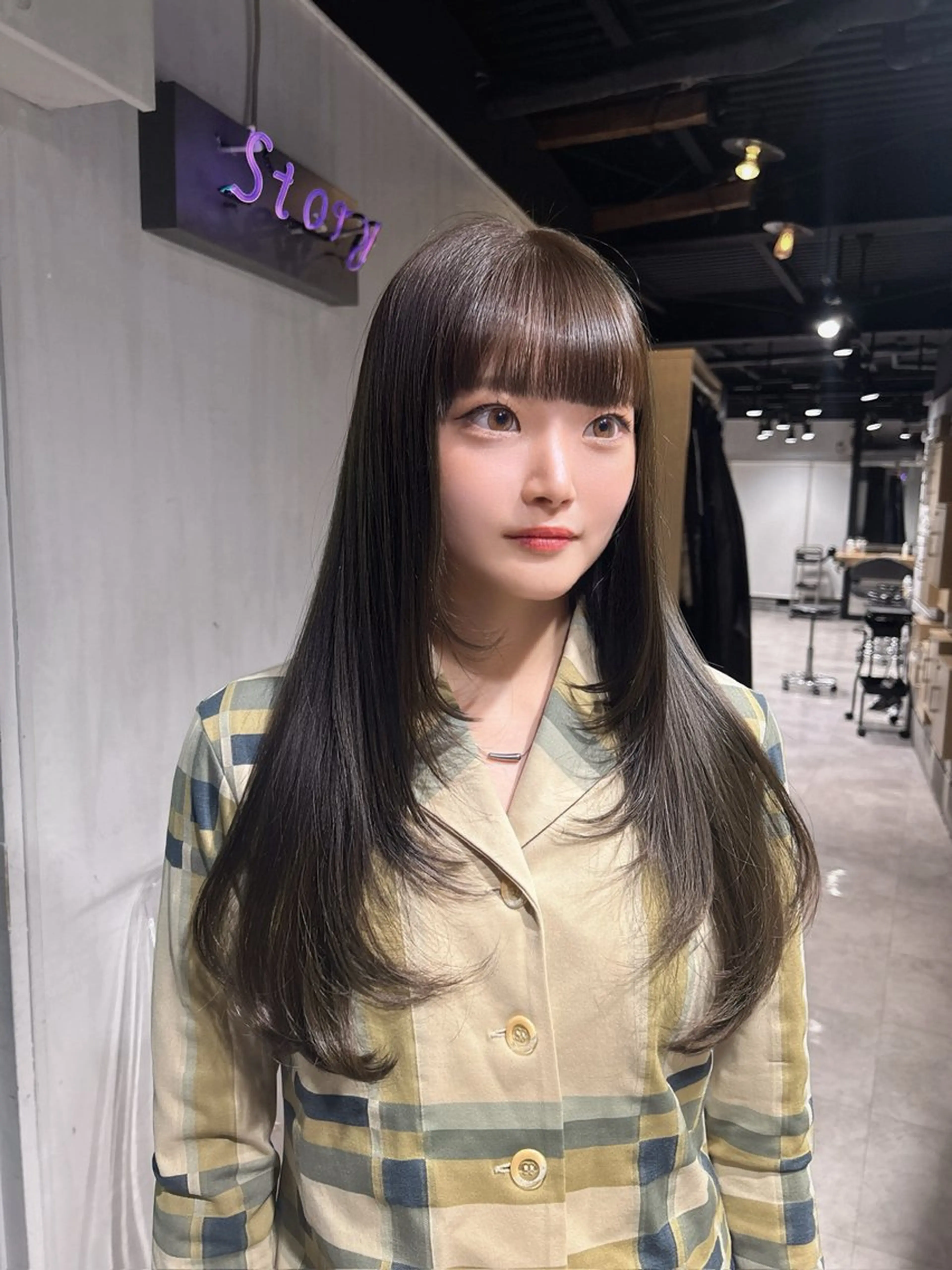 ロング 韓国風カラー ハッシュカット 姫カット 韓国風ヘア レイヤーカット MEI🎀垢抜けカラ ー🎀韓国styleのヘアスタイル