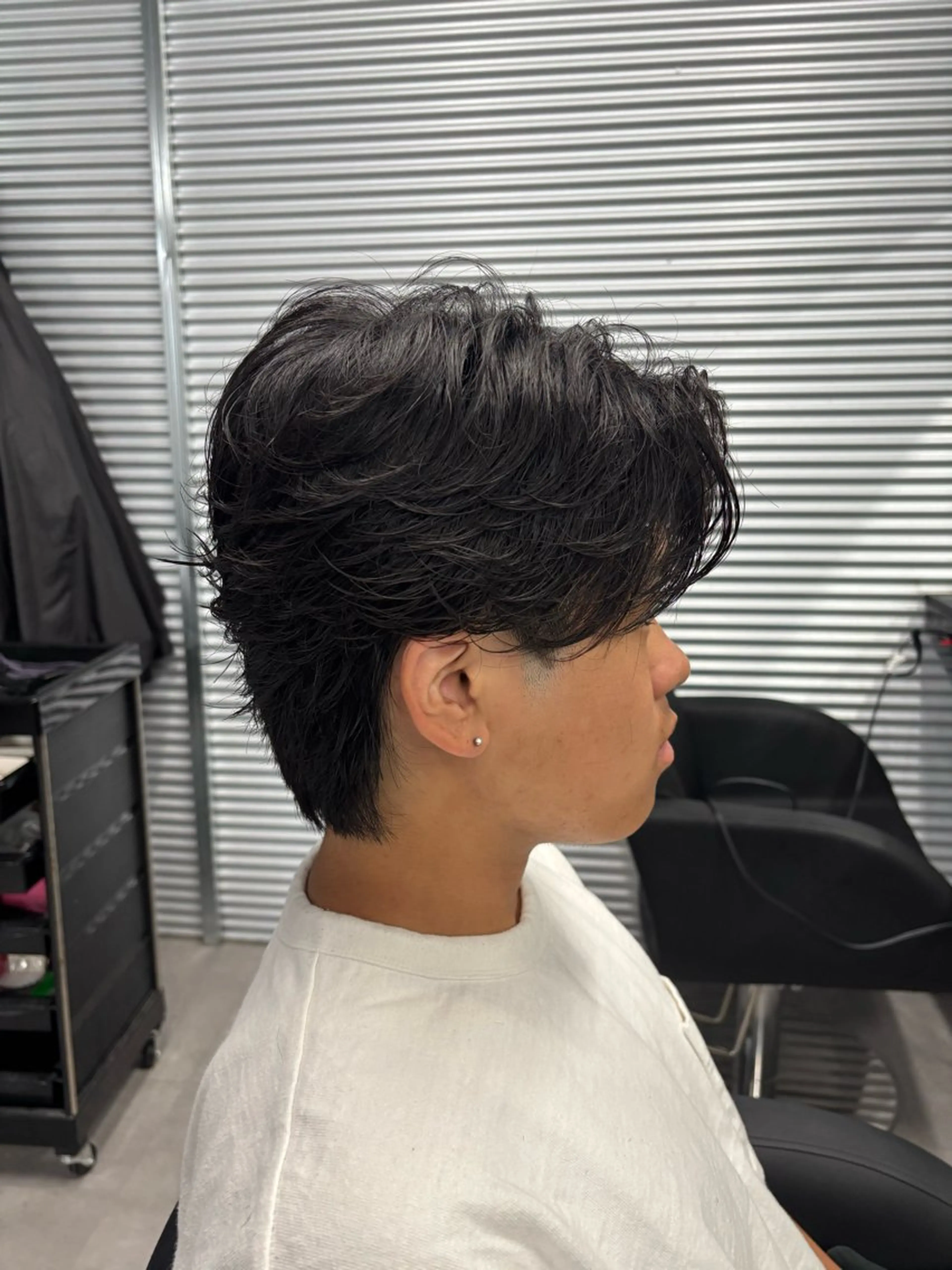 パーマ メンズ フェザーパーマ メンズパーマ カット パーマ 波巻き/ツイスパ/ 短髪/鈴木俊也のヘアスタイル