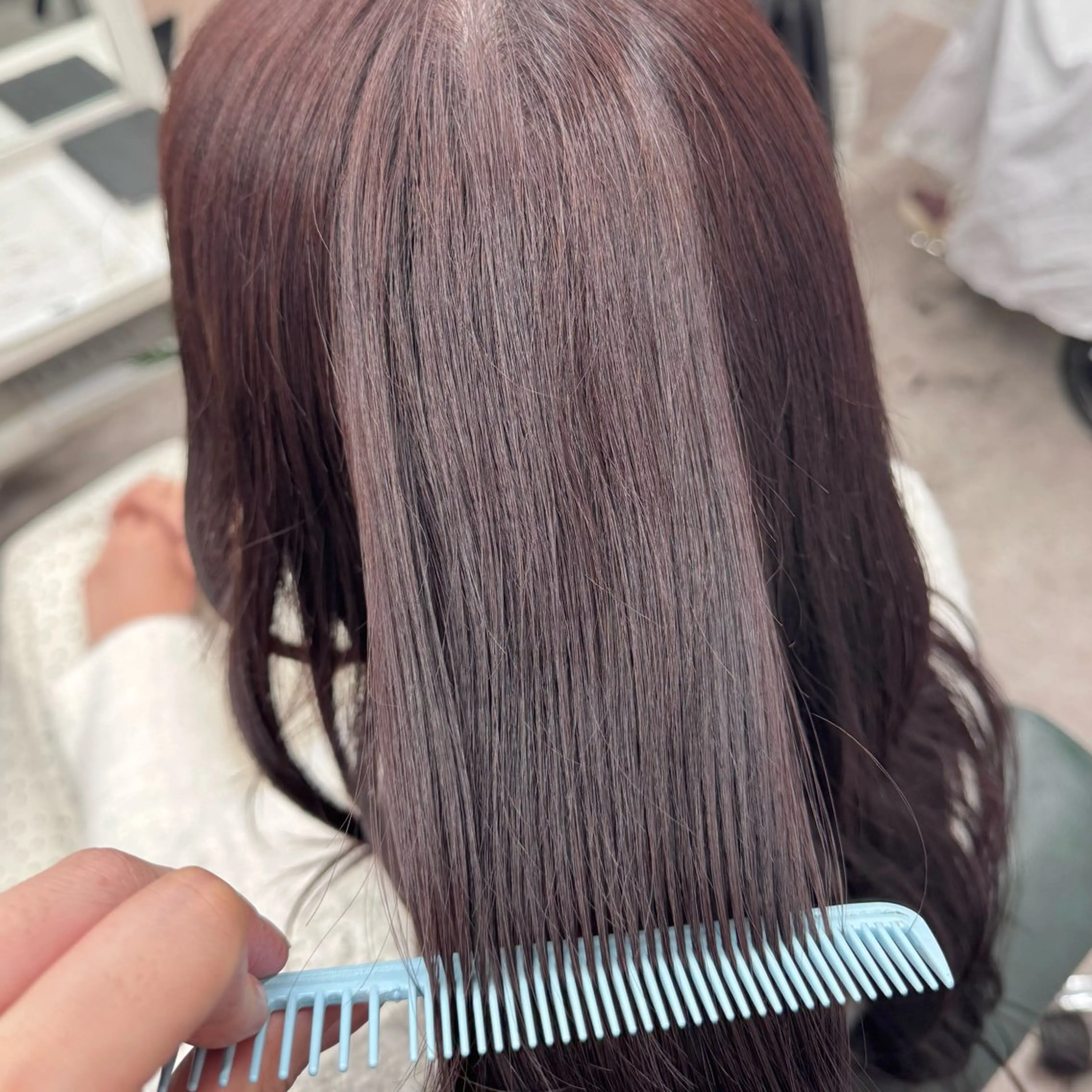 セミロング カラー カット ヘアカラー JUNSHIN🦋 ヘアセット／カラーのヘアスタイル