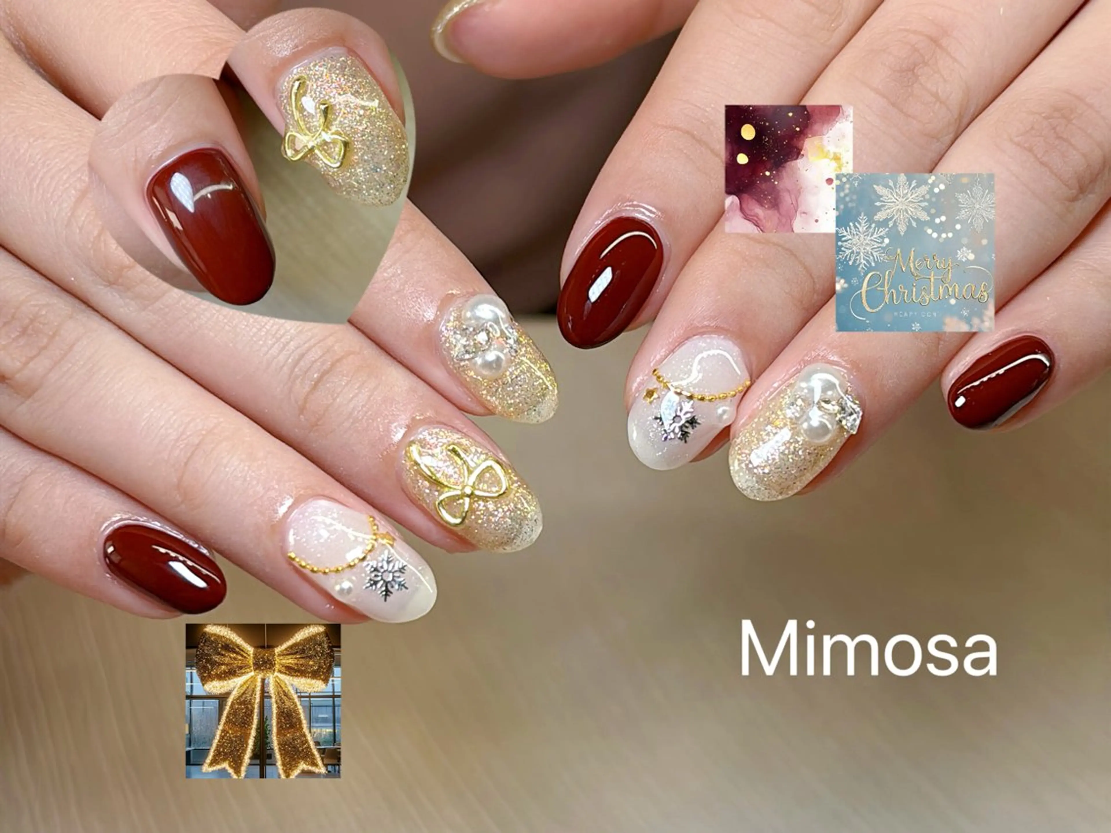 ❄️冬キャンペーン❄️ ✨持ち込みデザイン✨指6本アート+4本ワンカラーの写真