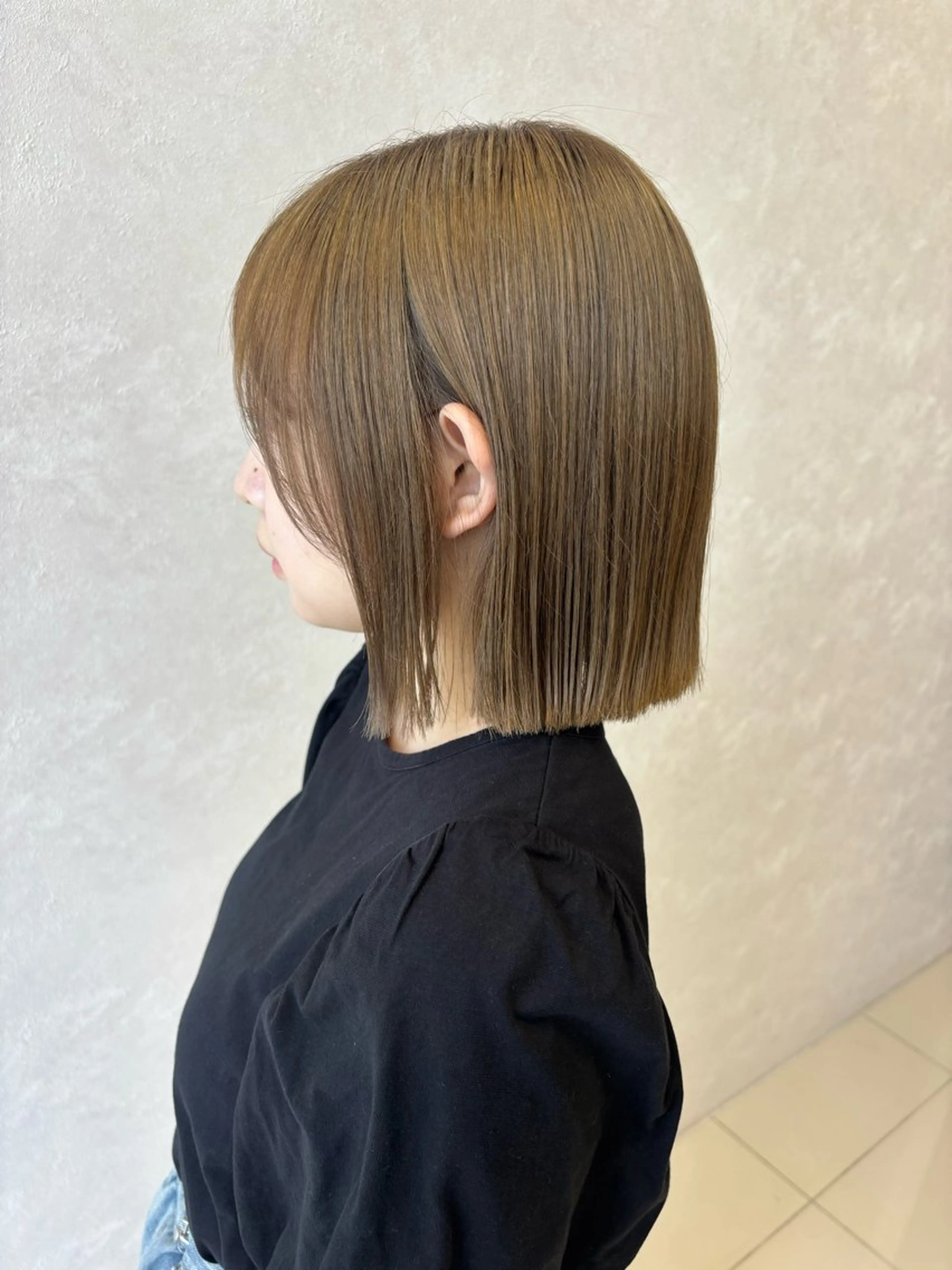 ショート ボブ 髪質改善 石坂 瀬音のヘアスタイル