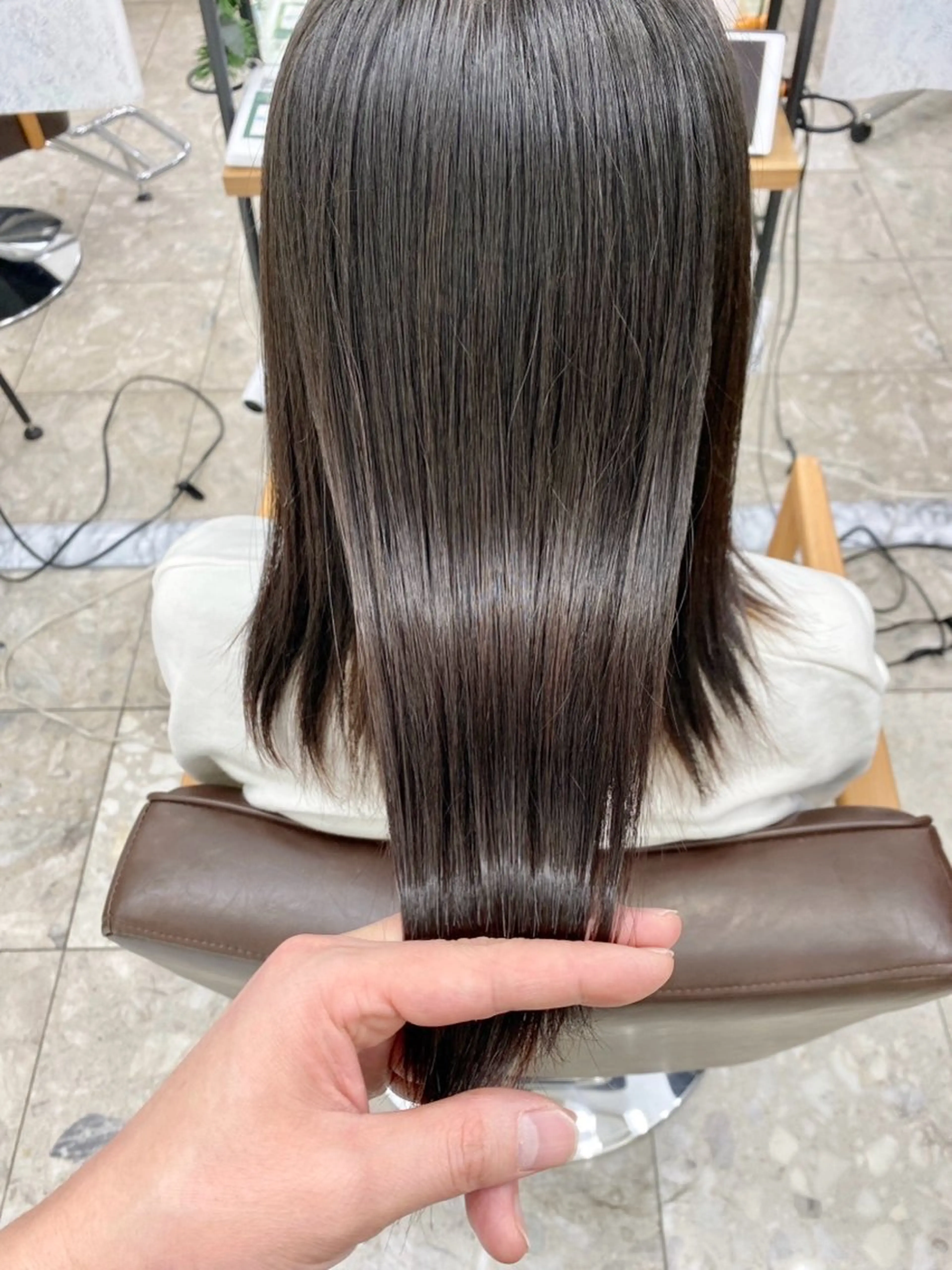 ロング パーマ 縮毛矯正＆ハイライト 特化　須永🐶のヘアスタイル