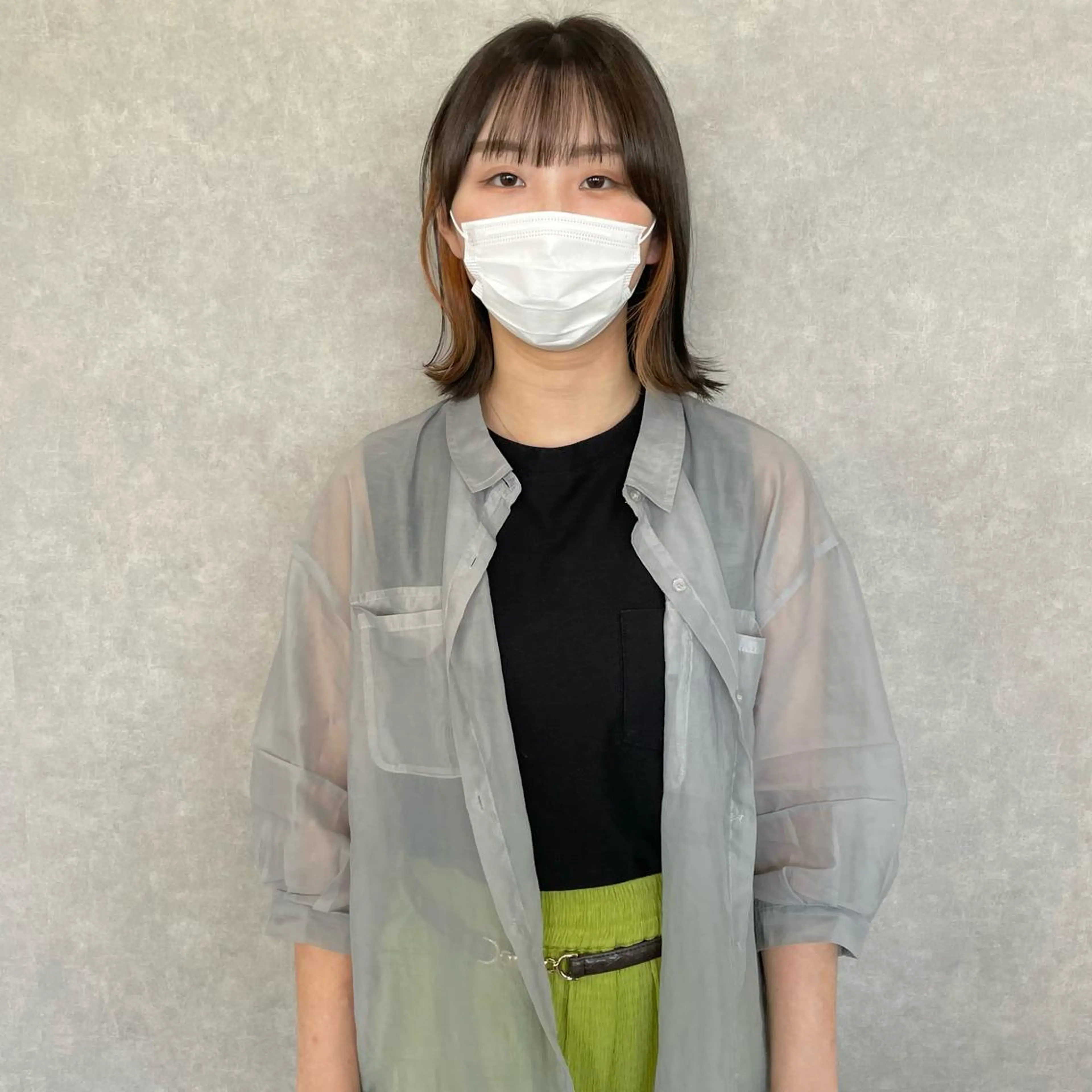 ミディアム カラー はちすか るかのヘアスタイル