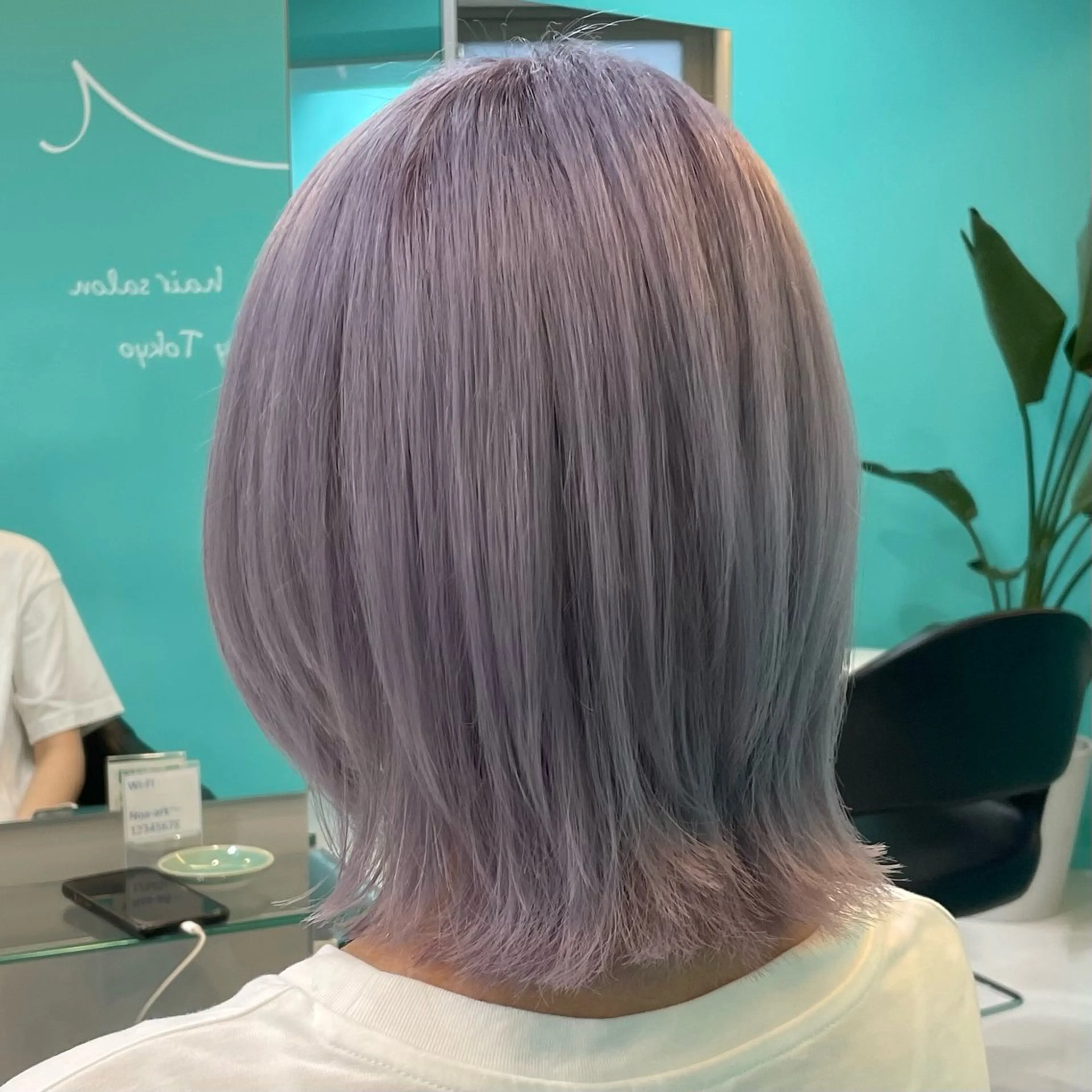 ショート カラー ラベンダーカラー Natsuki🤍 透明感×艶カラー🫧のヘアスタイル