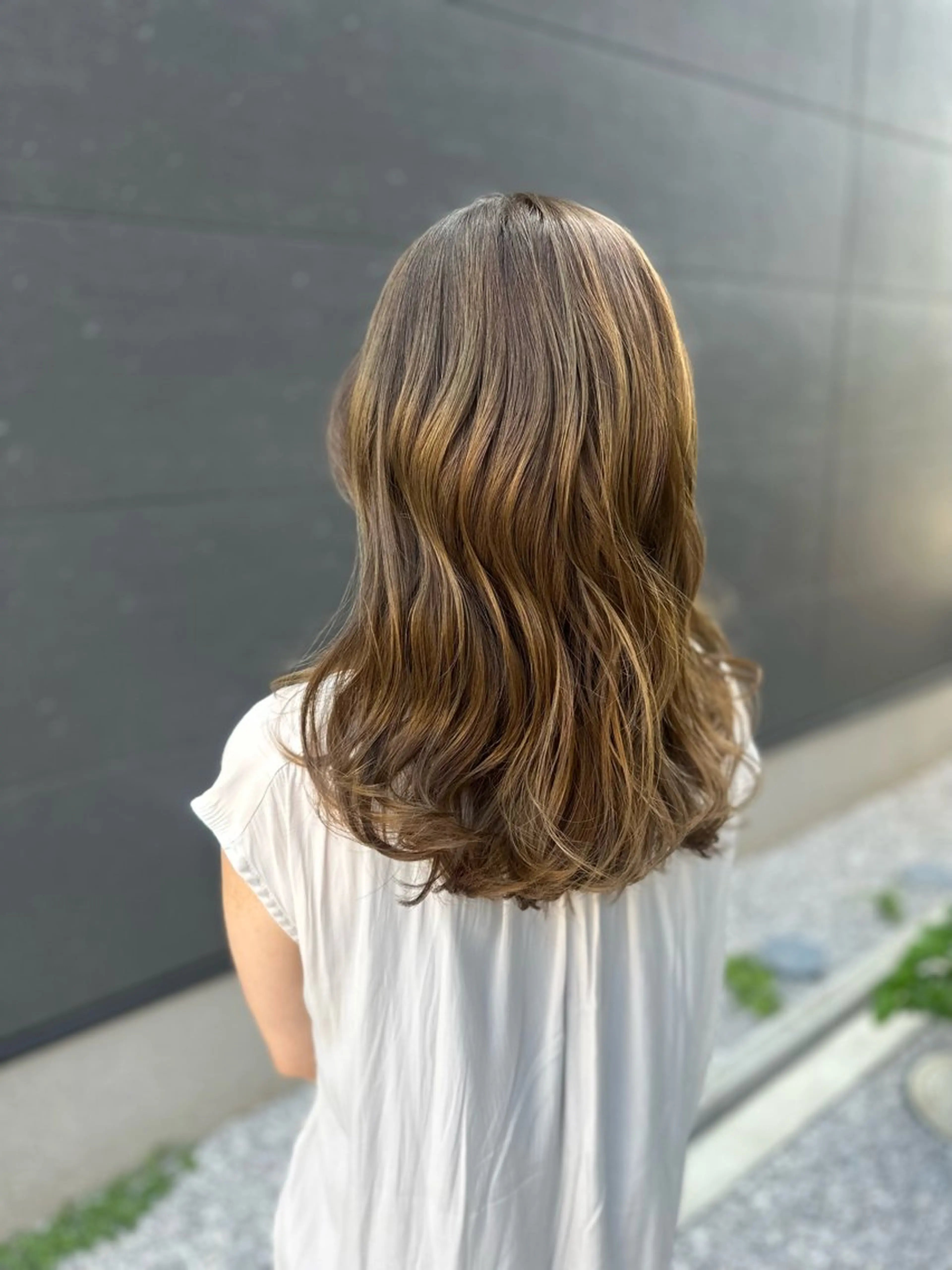 セミロング カット ヘアカラー トリートメント K Harukaのヘアスタイル