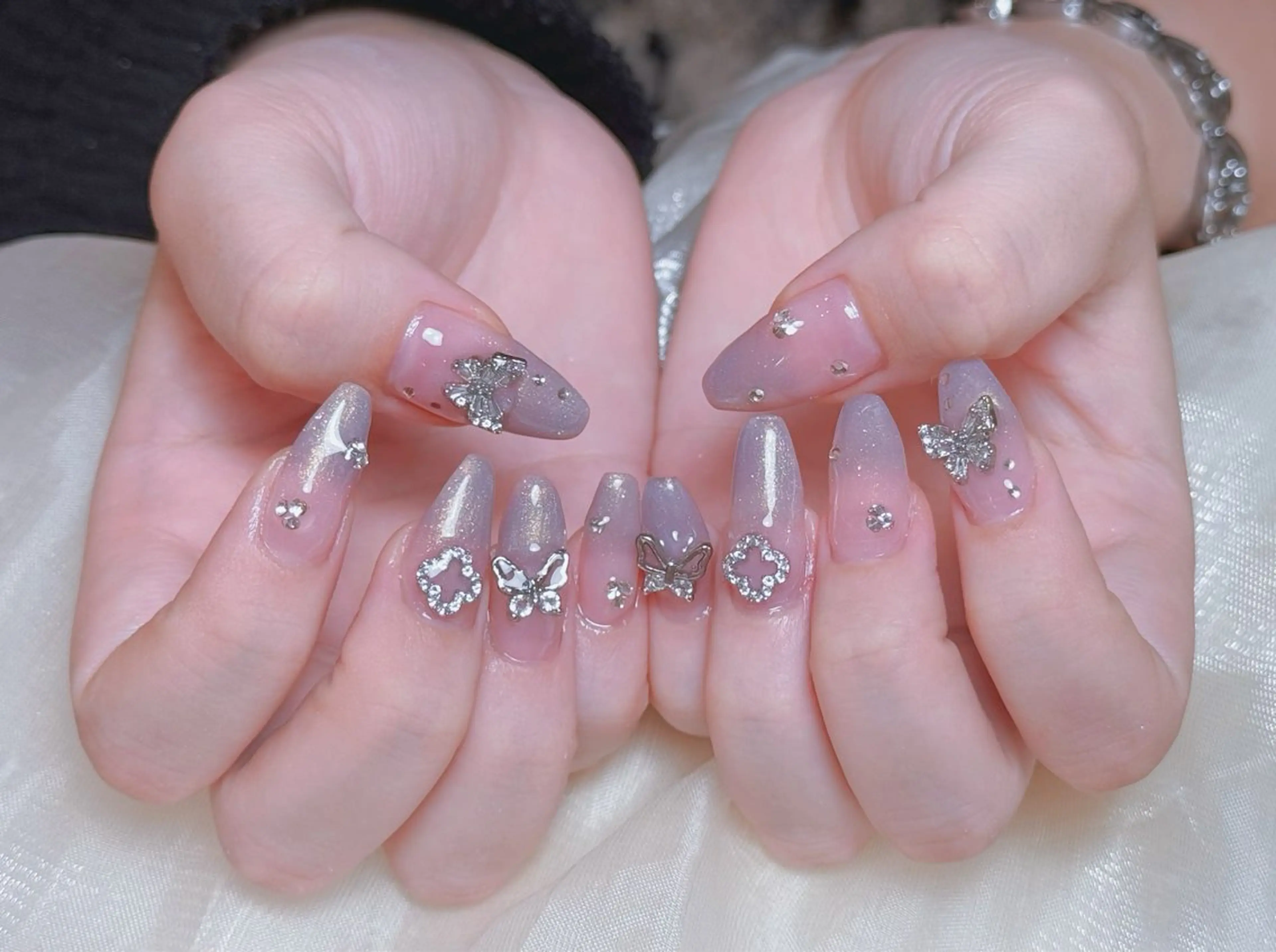 💫チップ長さだし+持ち込みデザイン(🎈デザイン、パーツ10本Ok)14000の写真