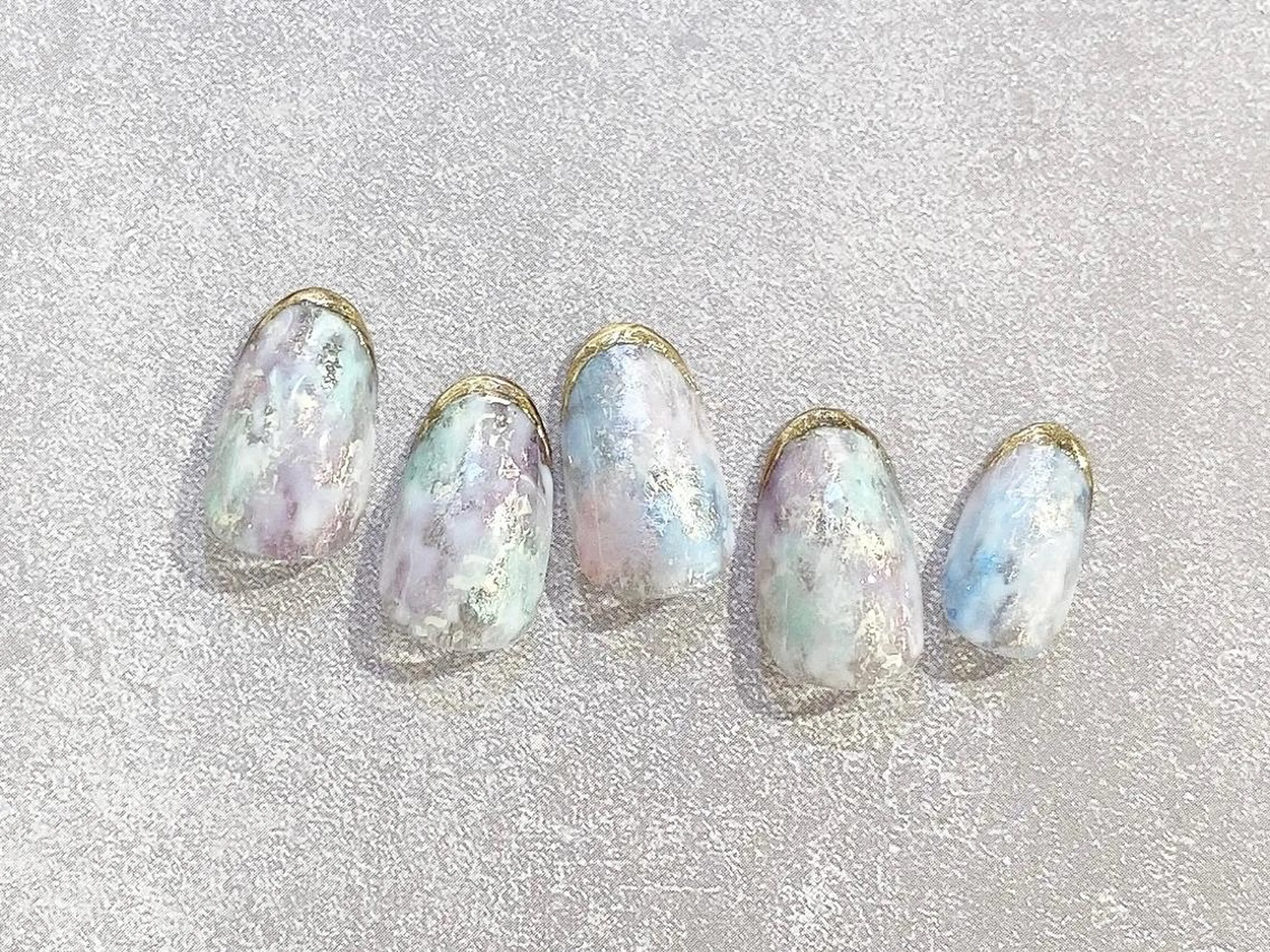 ネイル フレンチネイル 大理石ネイル(マーブル) ミラーネイル ニュアンスネイル ハンドネイル フジタ エリカのネイルデザイン