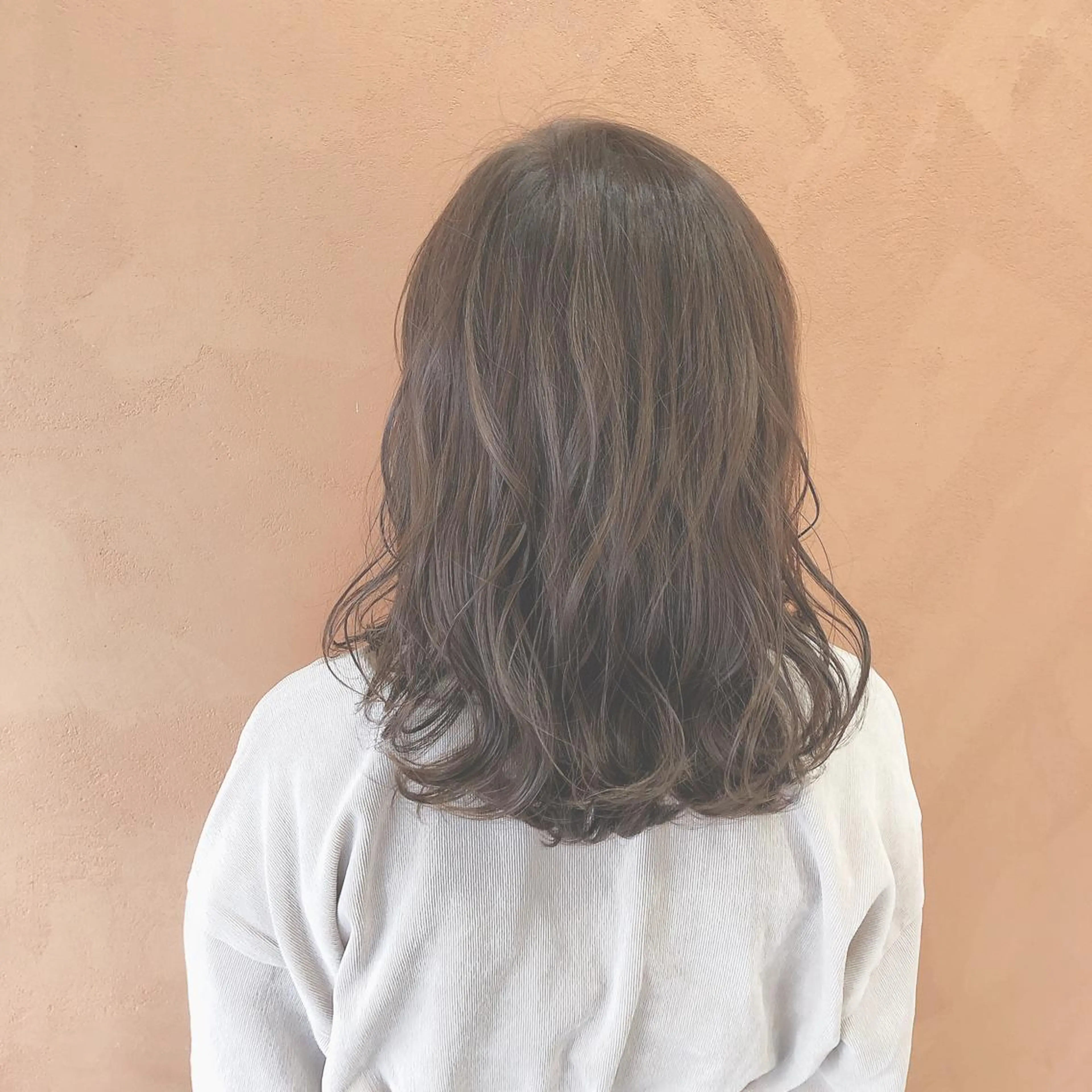 セミロング カラー 西 めぐみのヘアスタイル