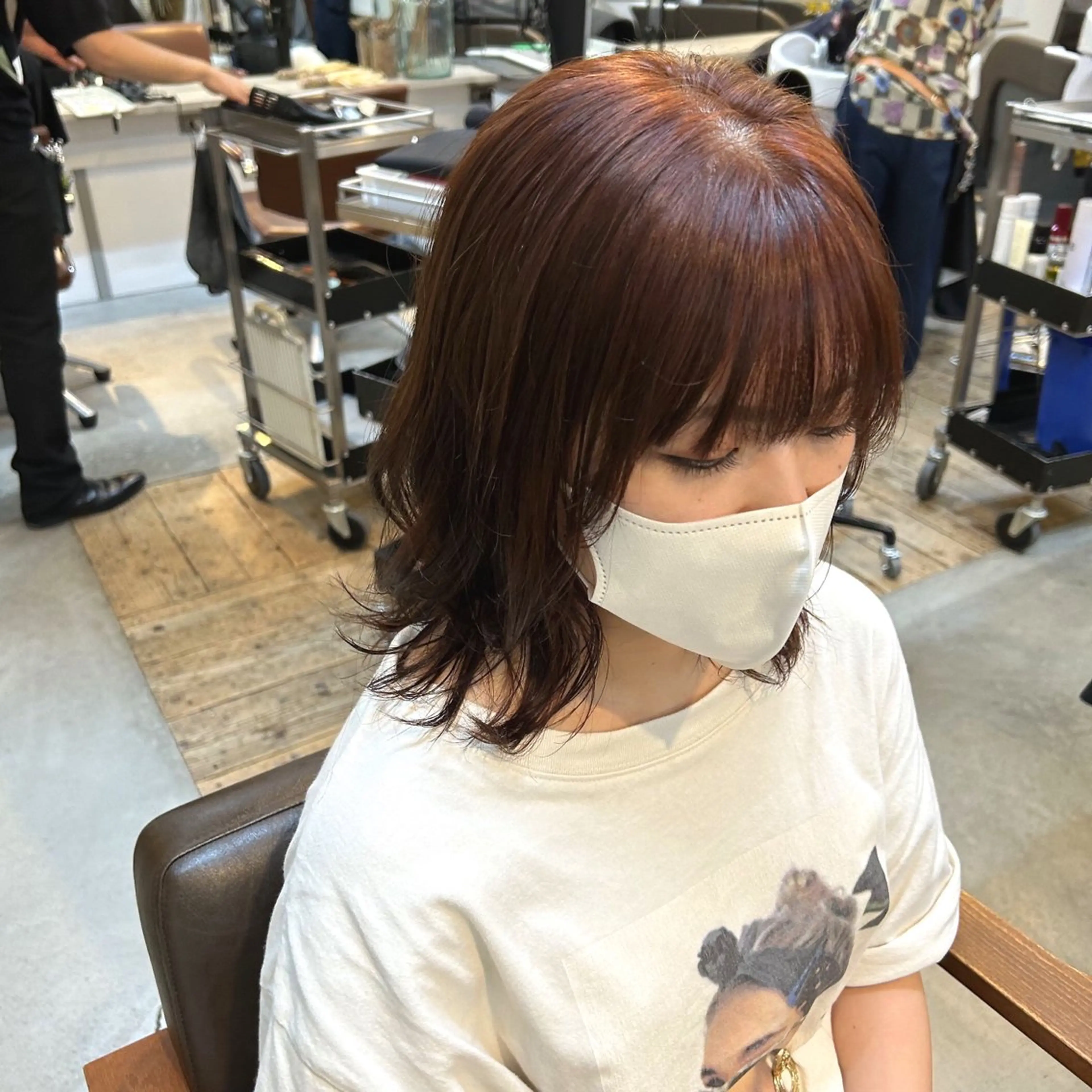 ミディアム カット ヘアカラー トリートメント kachina所属・綿貫 美雪のヘアスタイル