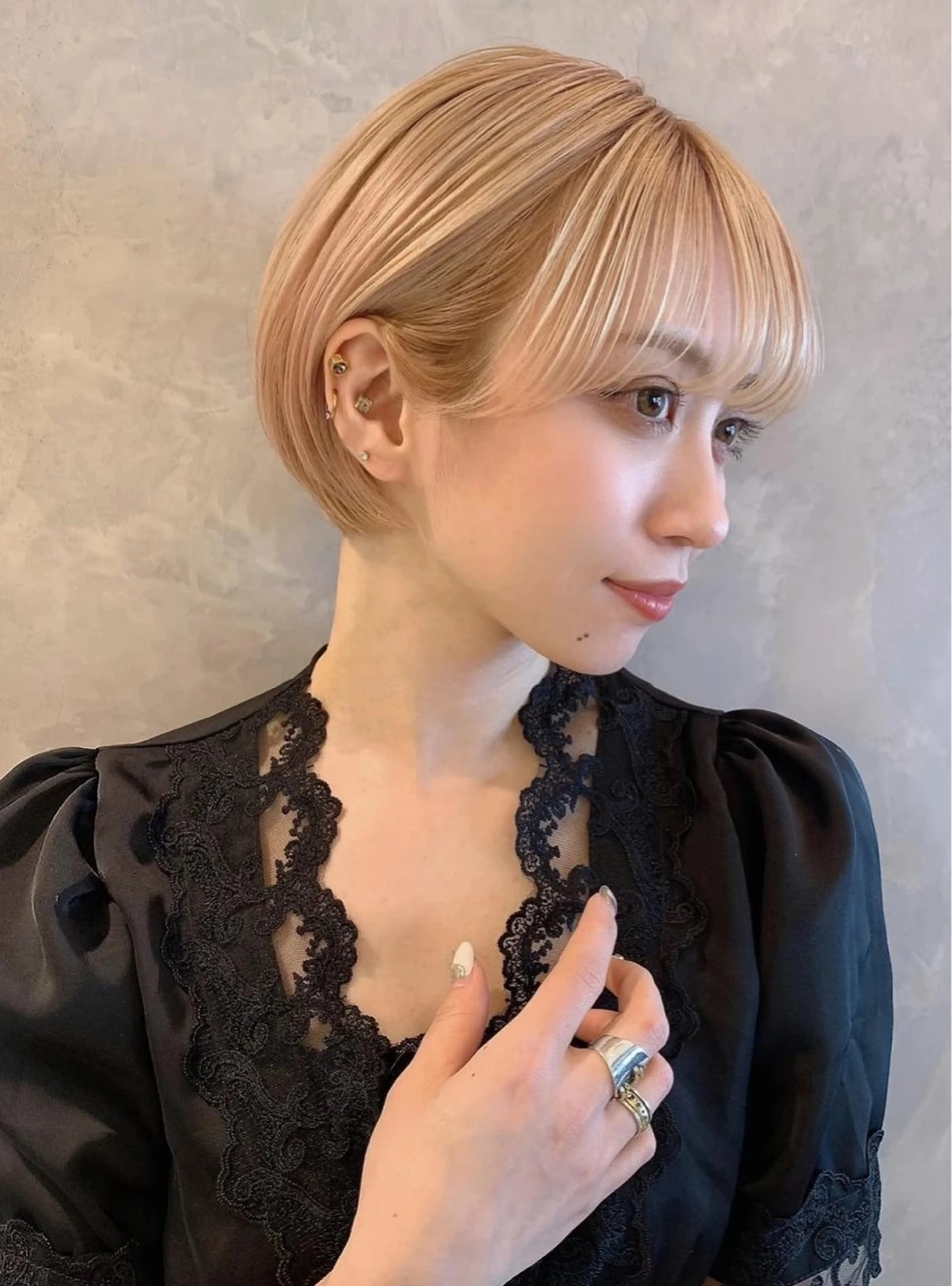 ショート カラー 縮毛矯正 似合わせボブ/ ショート　原田朝日のヘアスタイル