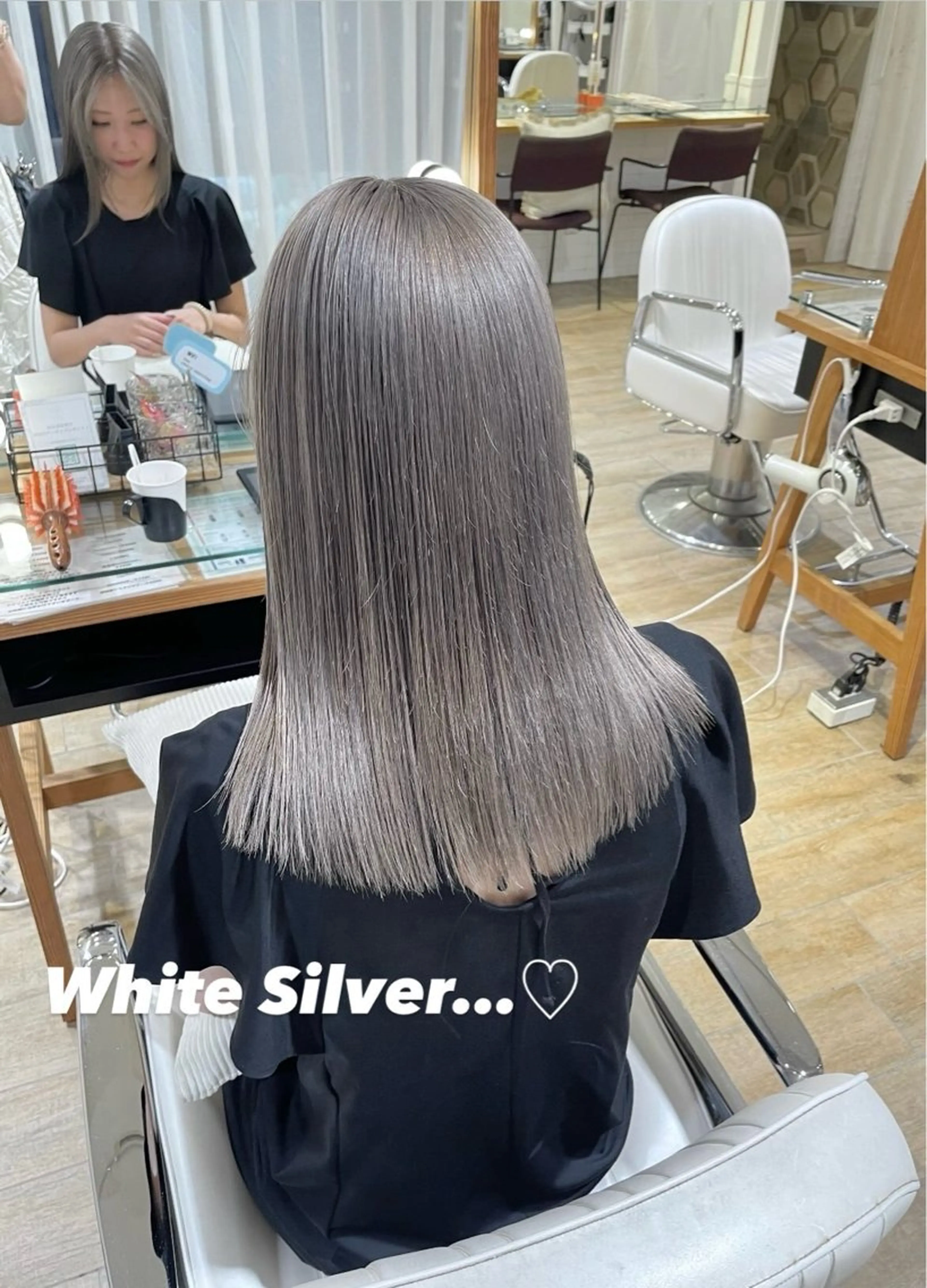 セミロング カラー ヘアアレンジ ヘアカラー トリートメント ハイトーンピンク🍑 ブリーチ🍑RINAのヘアスタイル