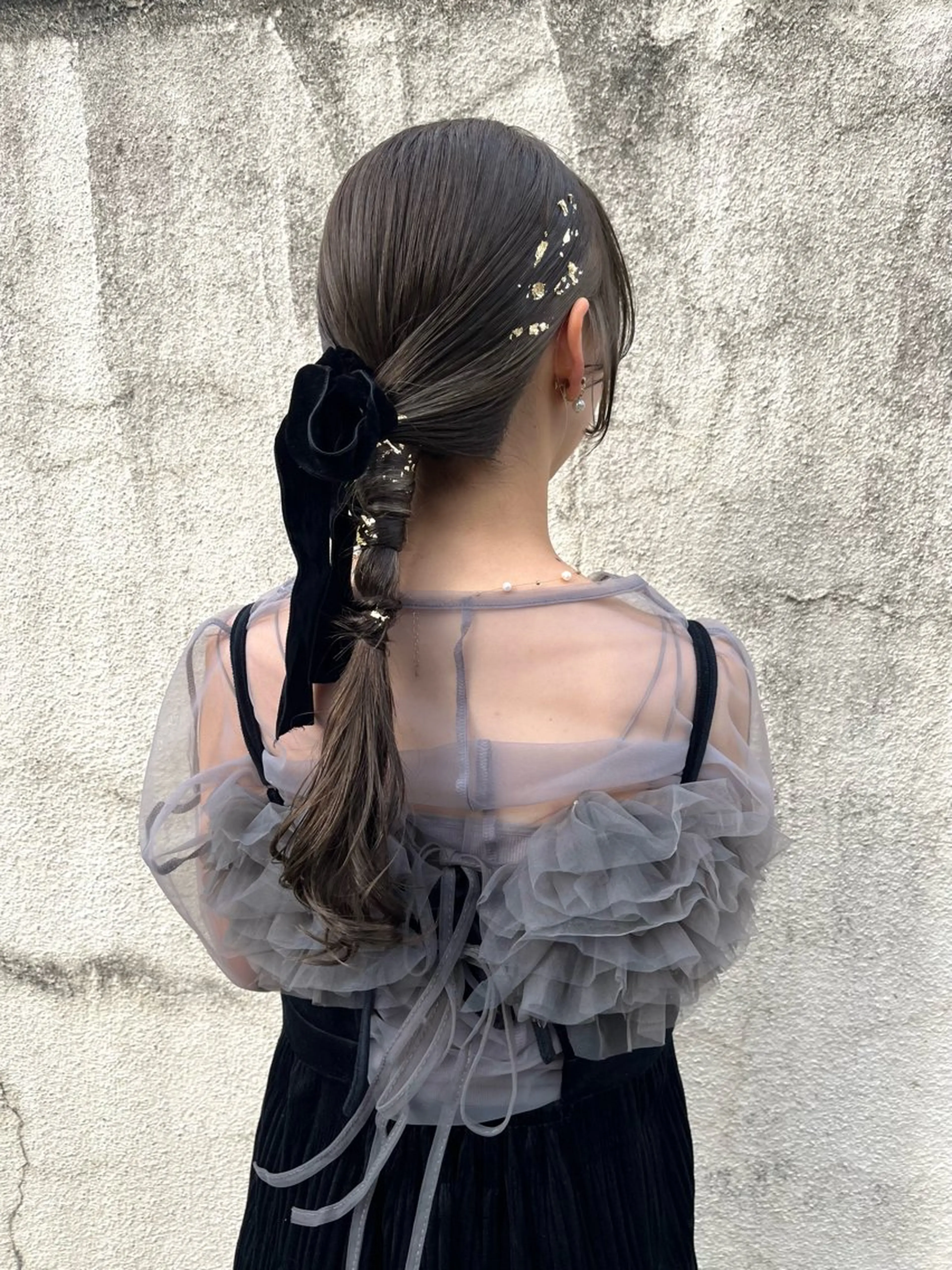 ロング ヘアアレンジ 結婚式・ブライダル ヘアセット 透明感カラー/ レイヤーkotonoのヘアスタイル