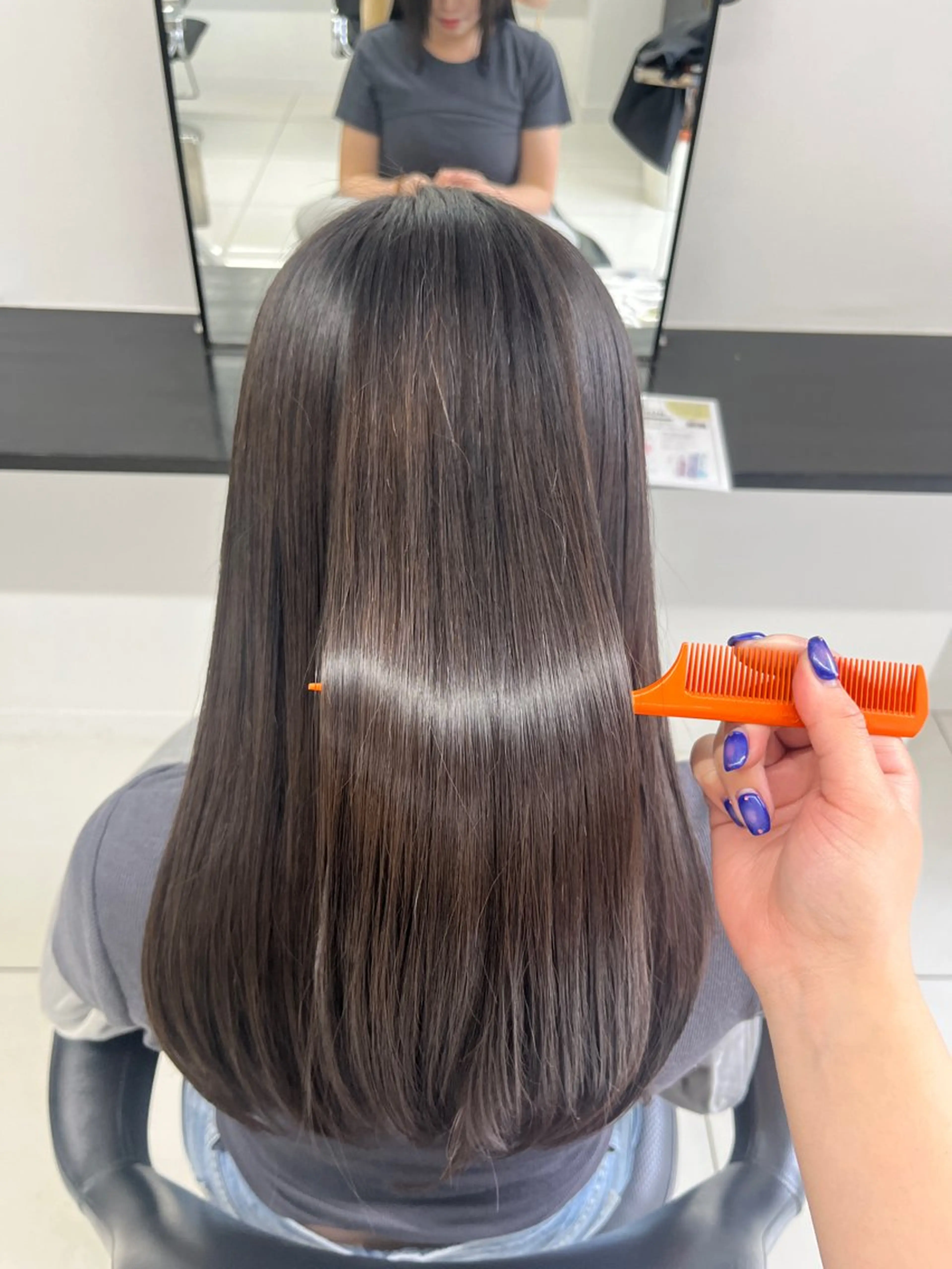 【髪質改善カラー（ブリーチなしワンカラー）➕3stepトリートメント】の写真