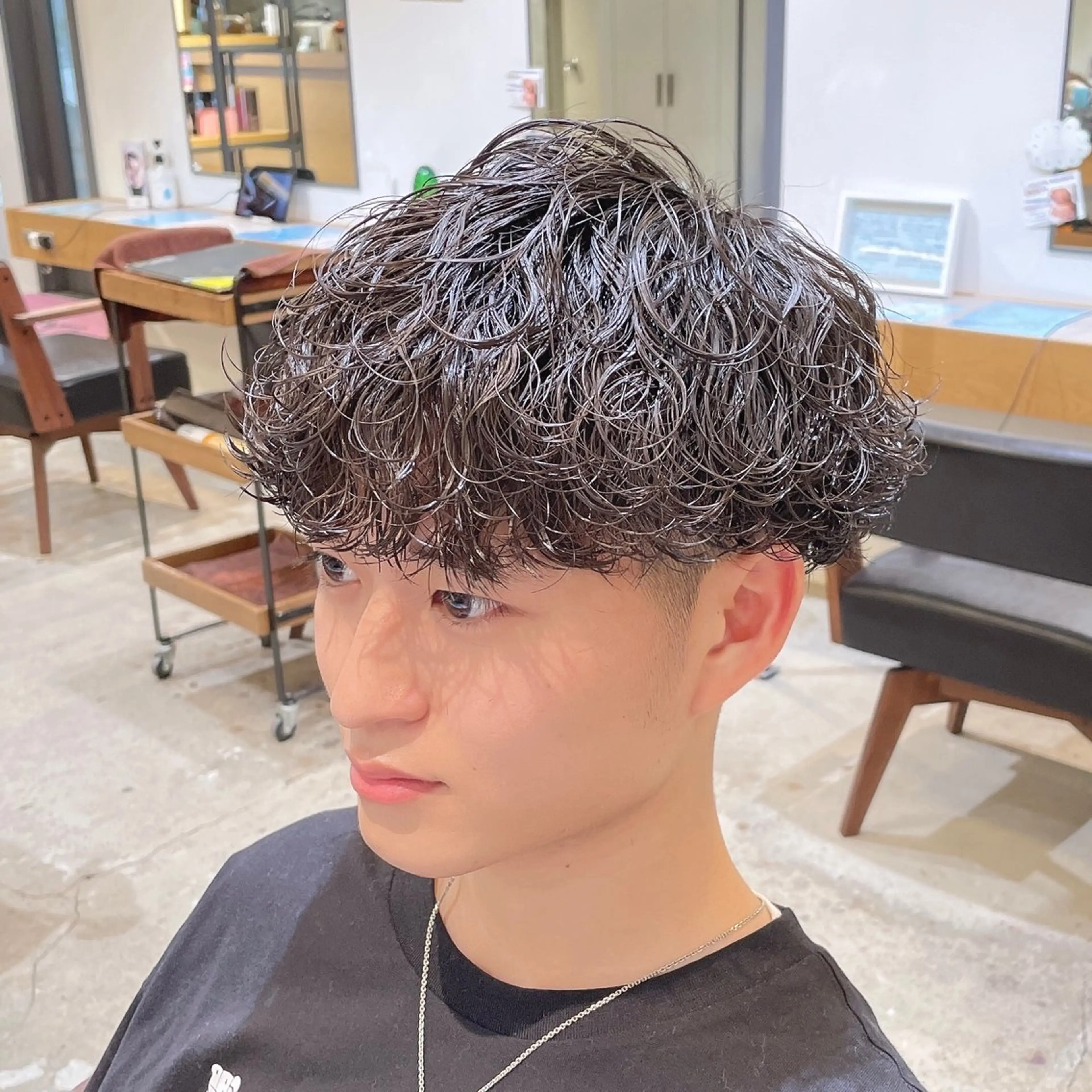 パーマ メンズ 波巻きパーマ lucy.所属・🏝🌞メンズ人気 平澤日向🌞🏝のヘアスタイル