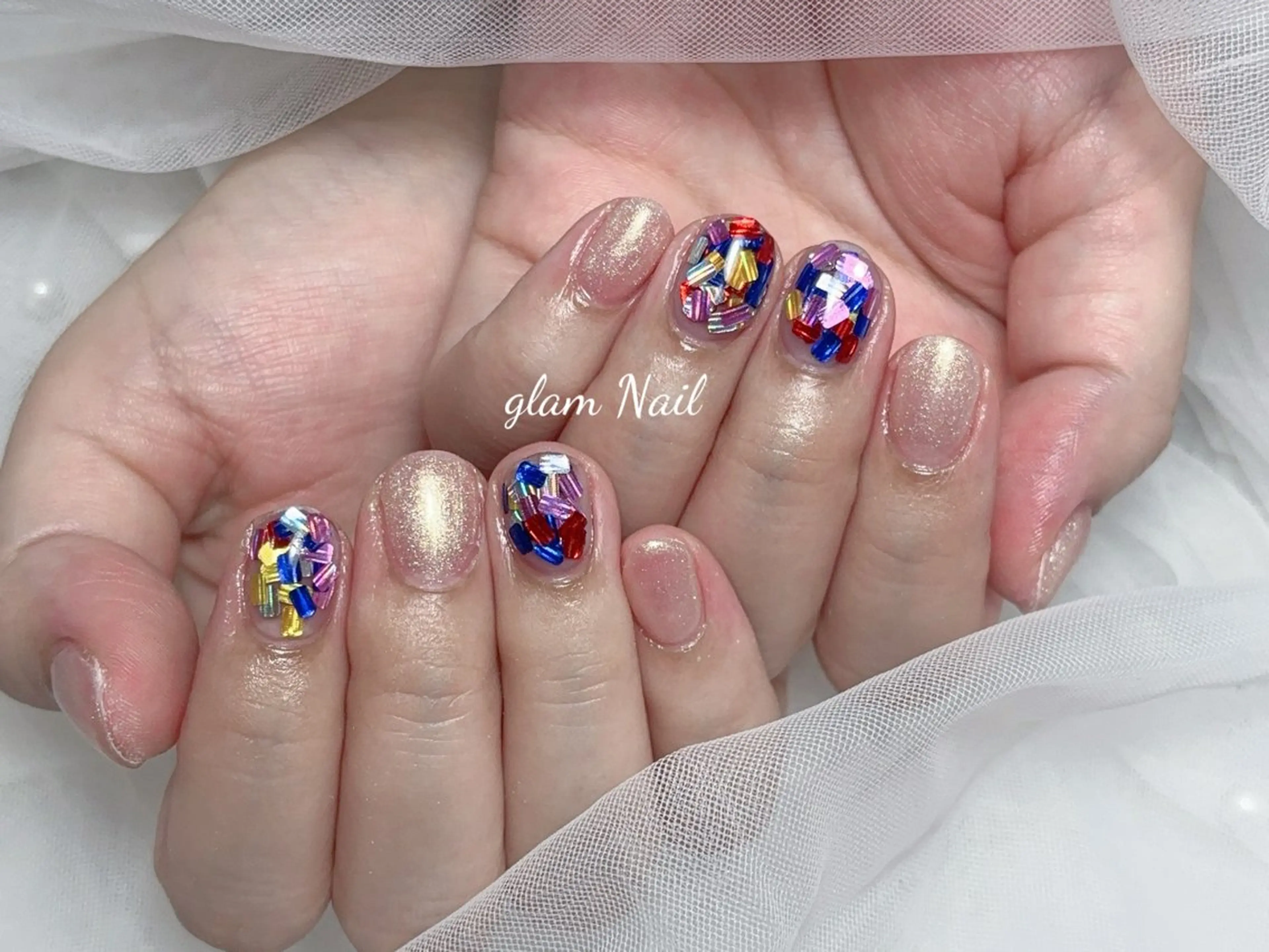 ネイル エツメ💅 長さだし🎀デザインのネイルデザイン