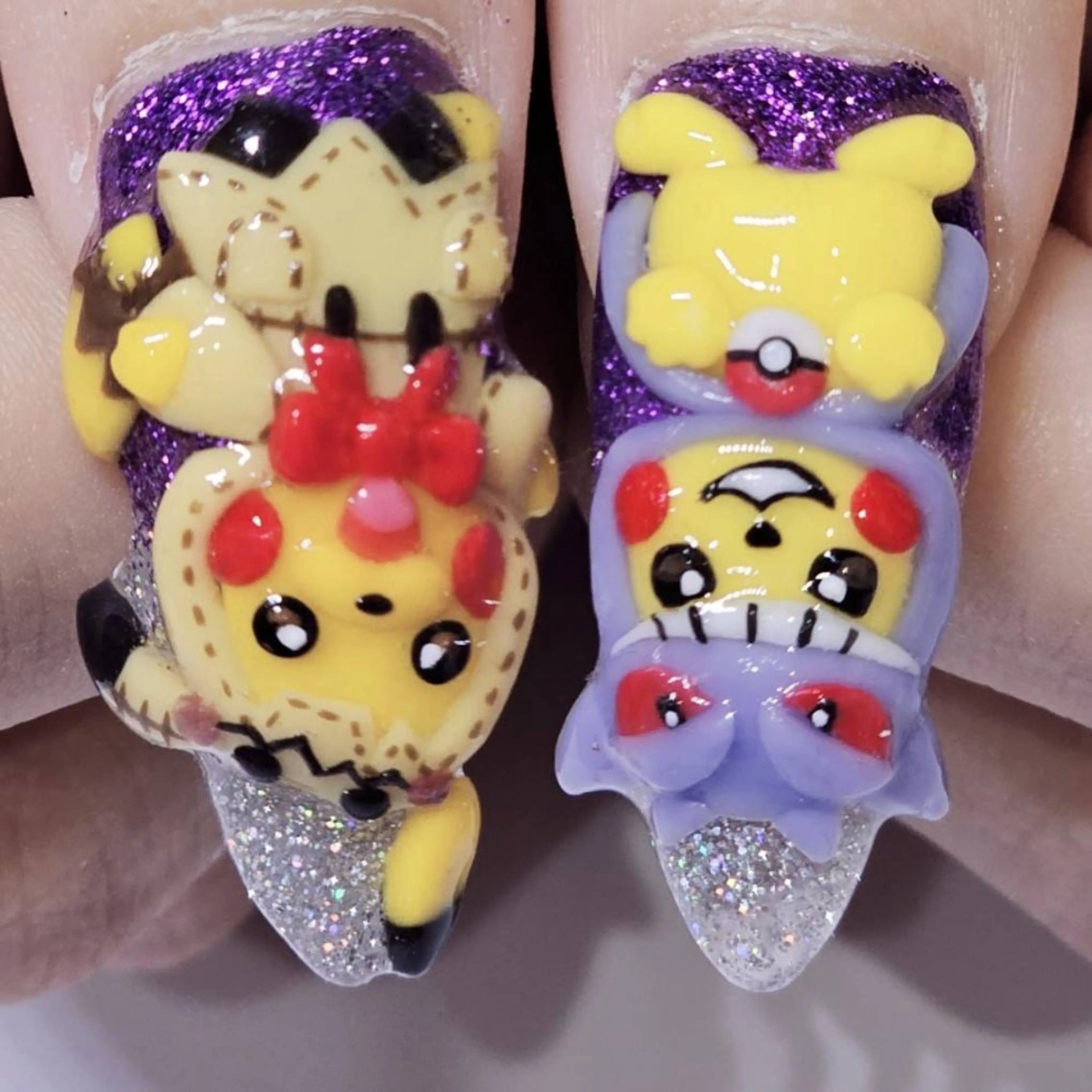 ネイル アートネイル オーロラネイル グラデーション ハロウィン ラメ(グリッター) ハンドネイル よしだ ひろきのネイルデザイン