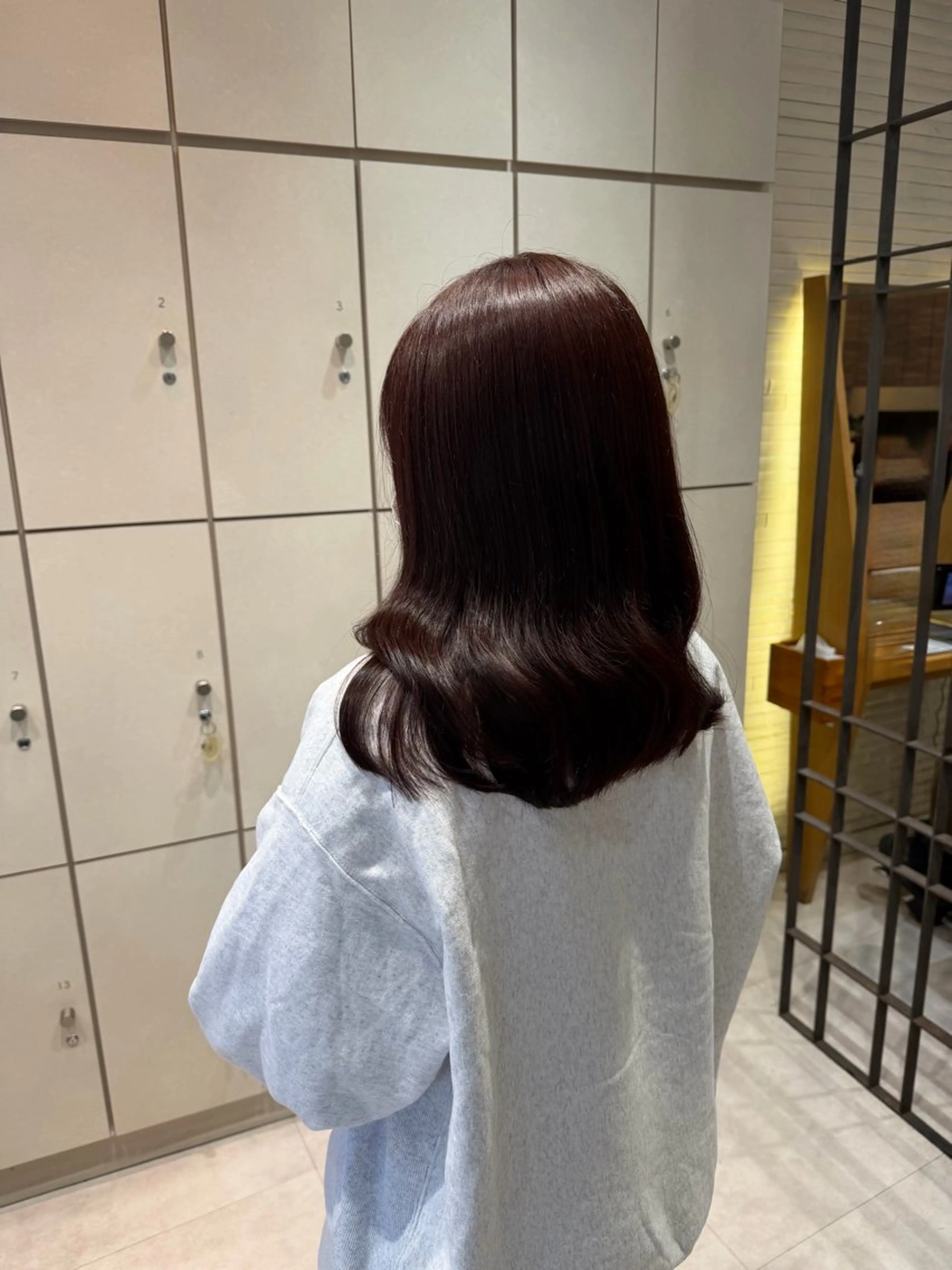 セミロング カラー ベージュカラー 黒髪 ブリーチ ブラウンカラー ブリーチなしカラー カット ヘアカラー トリートメント 吉川沙知 /ナチュラルカラーのヘアスタイル