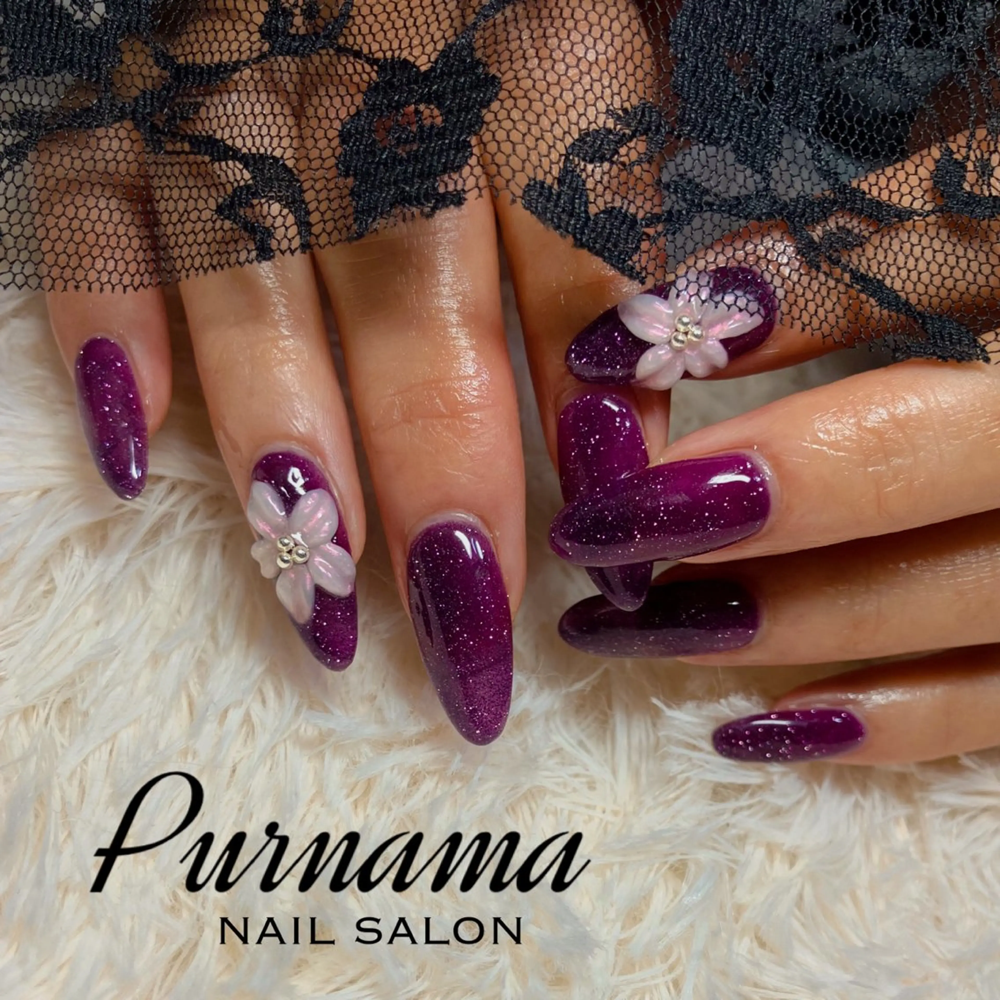 ネイル ハンドネイル Purnama(ﾌﾟﾙﾅﾓ)所属・Purnama あきのネイルデザイン