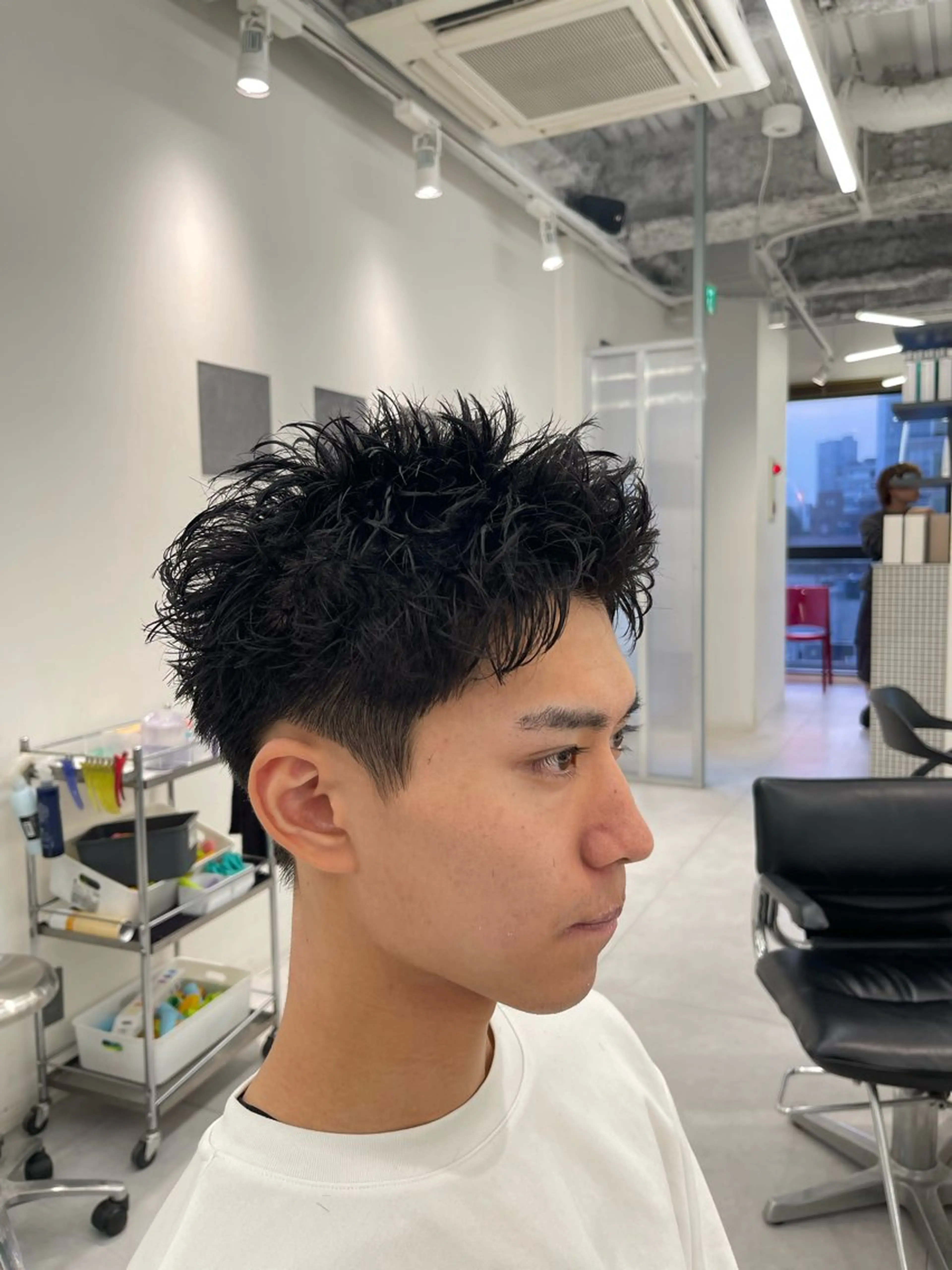 ショート パーマ メンズ カット パーマ メンズ特化/パーマ 短髪パーマ/来星のヘアスタイル