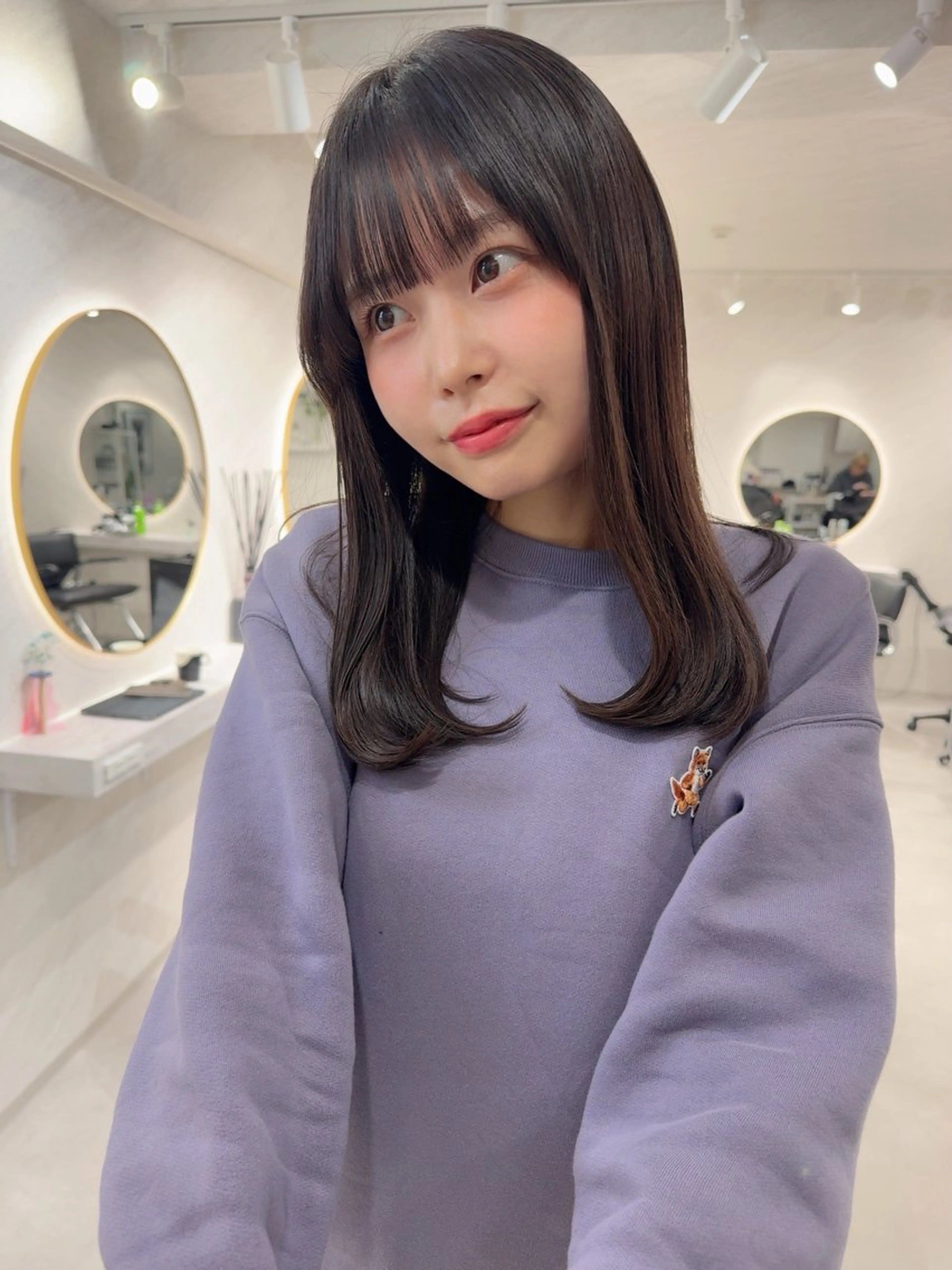 セミロング カラー カット 縮毛矯正 トリートメント 髪質改善will hairdesignのヘアスタイル