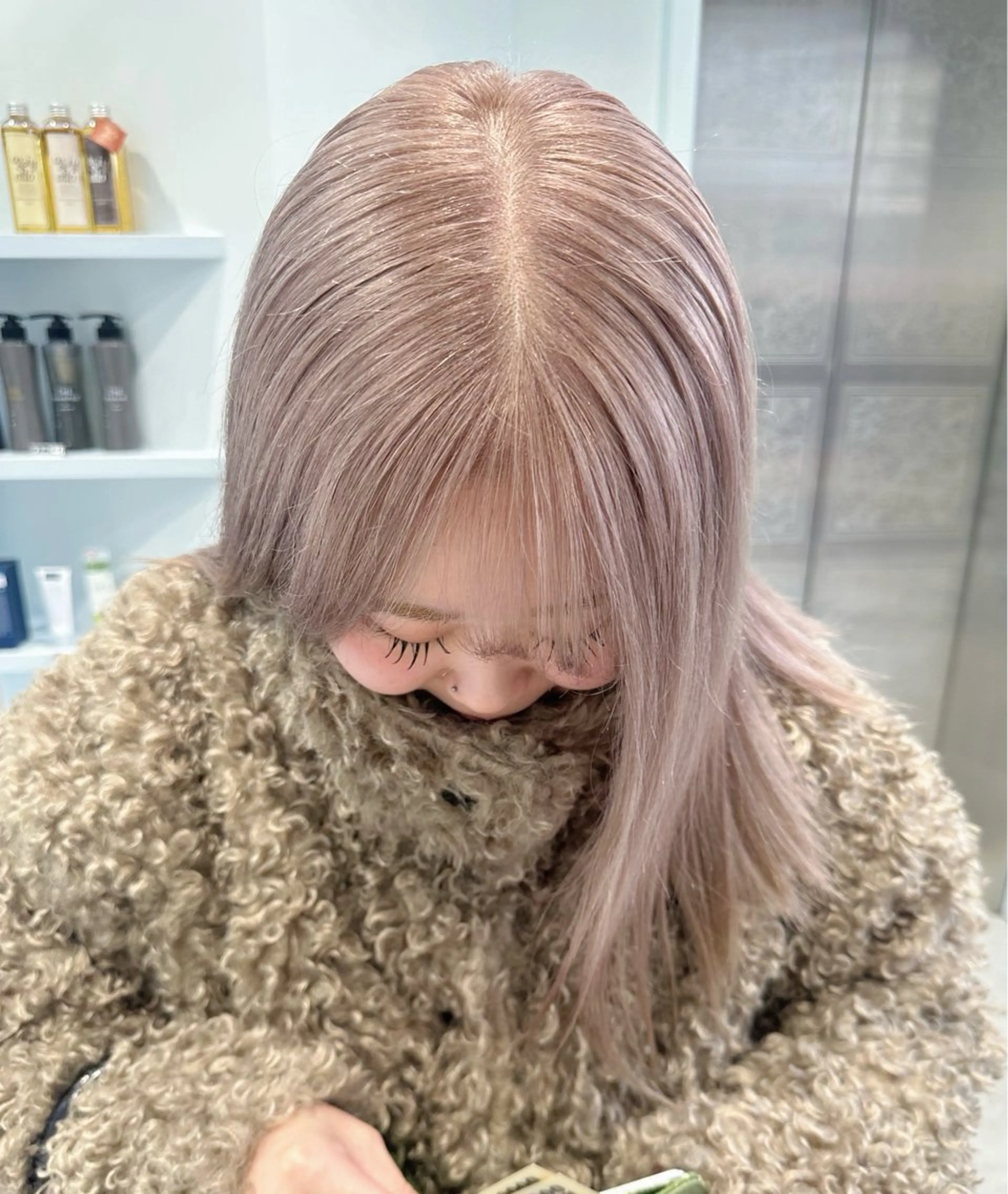 ミディアム ヘアカラー 上品モテハイトーン chiakiのヘアスタイル