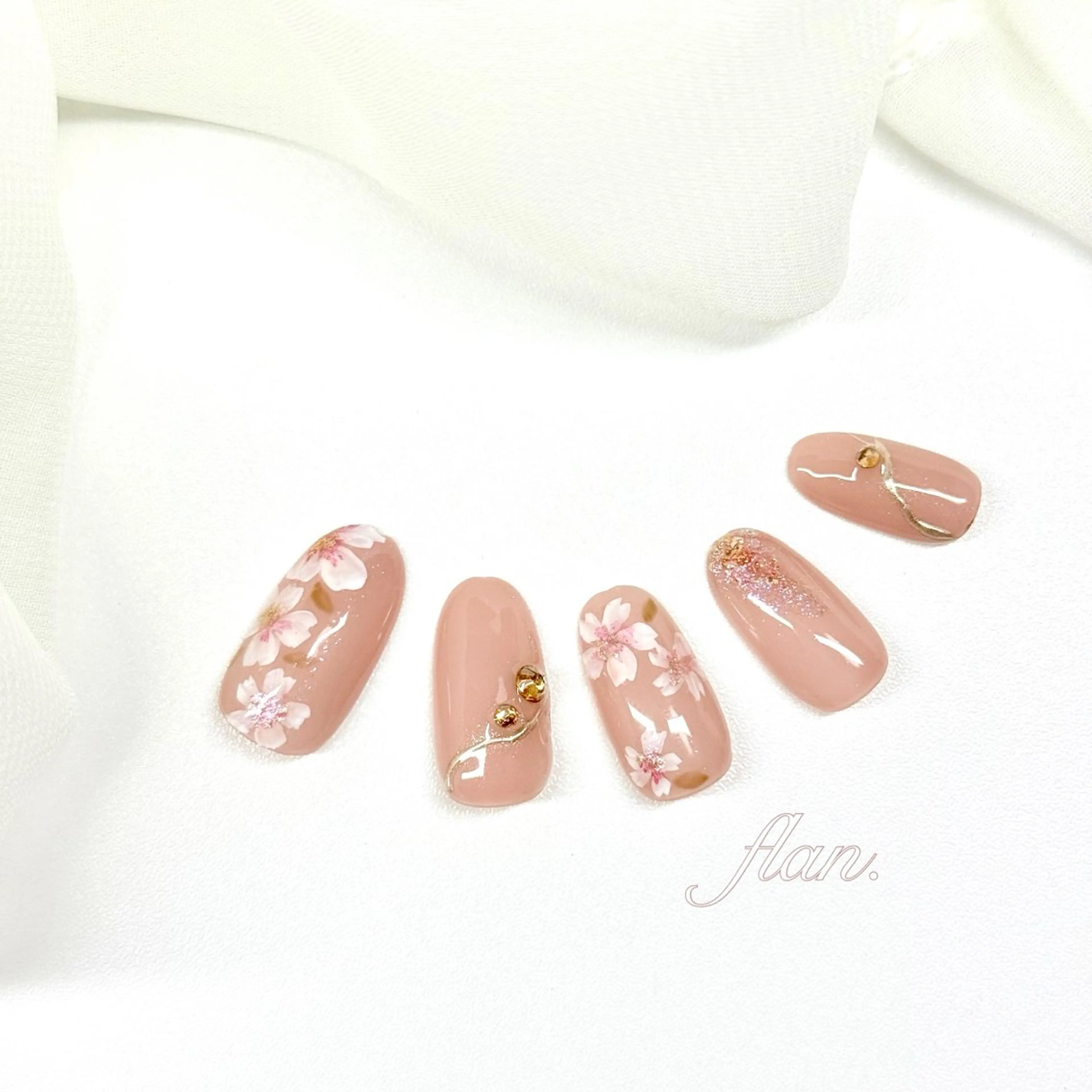 ネイル 桜ネイル ハンドネイル flan ゆいのネイルデザイン